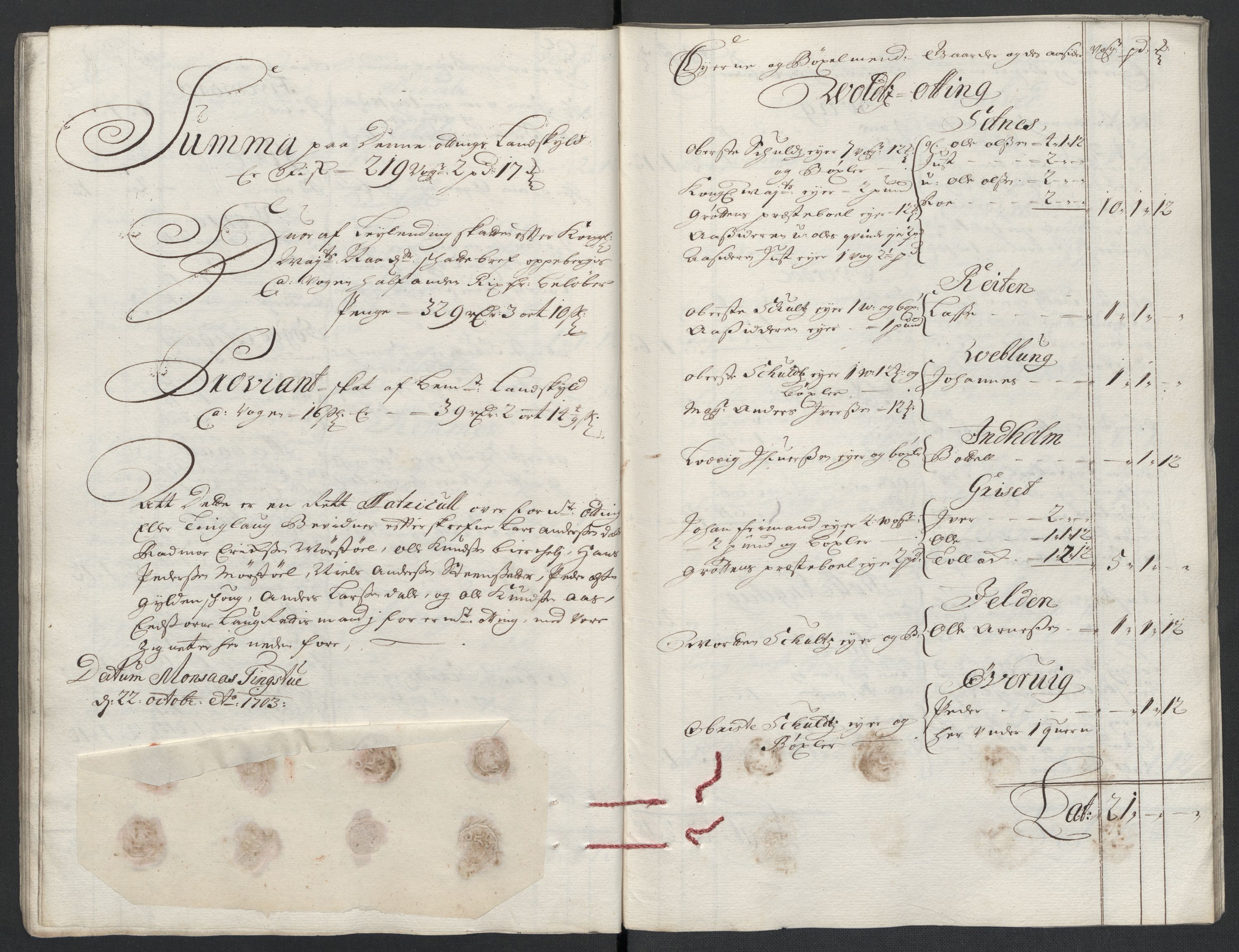 Rentekammeret inntil 1814, Reviderte regnskaper, Fogderegnskap, RA/EA-4092/R55/L3656: Fogderegnskap Romsdal, 1703-1705, p. 45