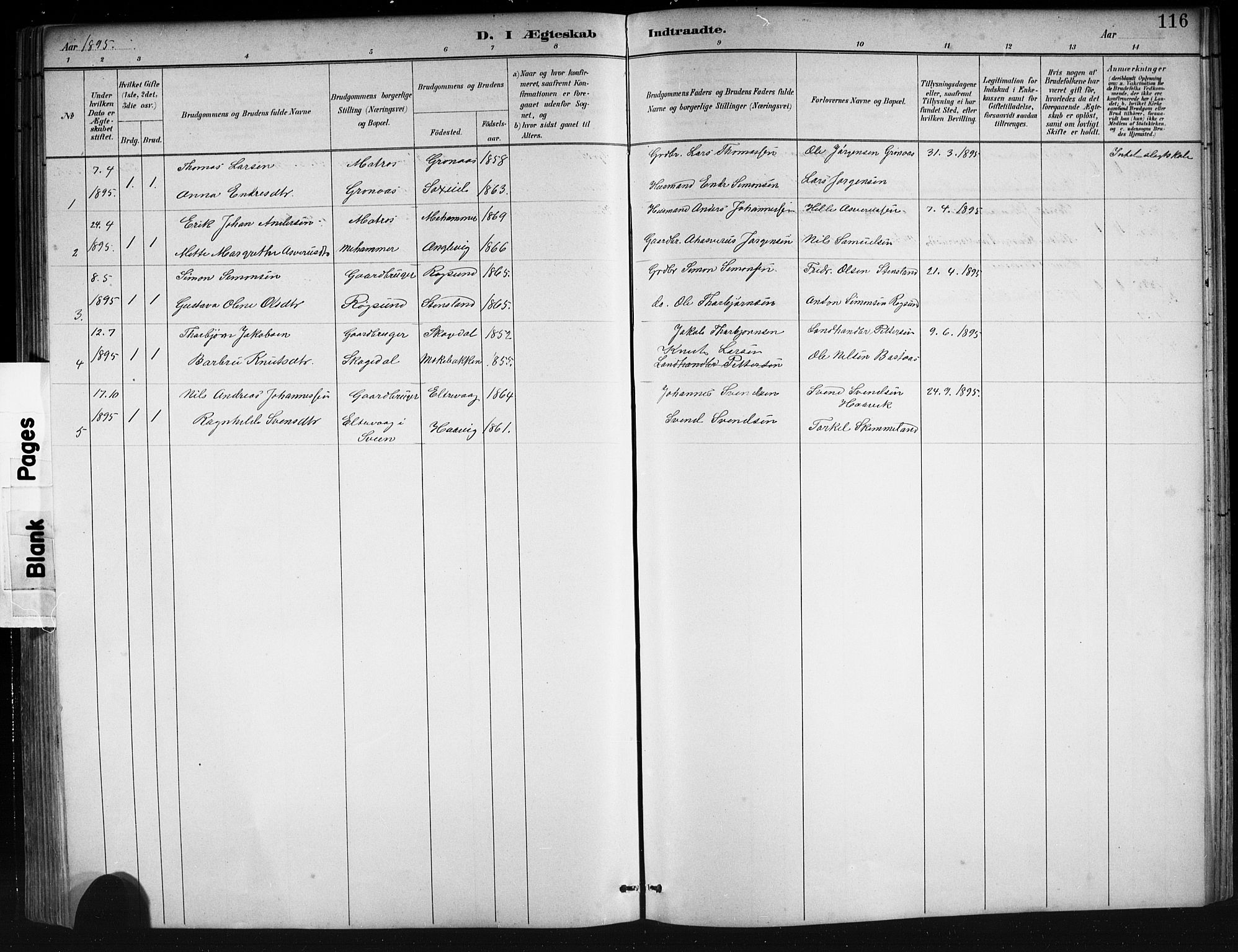 Finnås sokneprestembete, SAB/A-99925/H/Ha/Hab/Haba/L0003: Parish register (copy) no. A 3, 1883-1900, p. 116