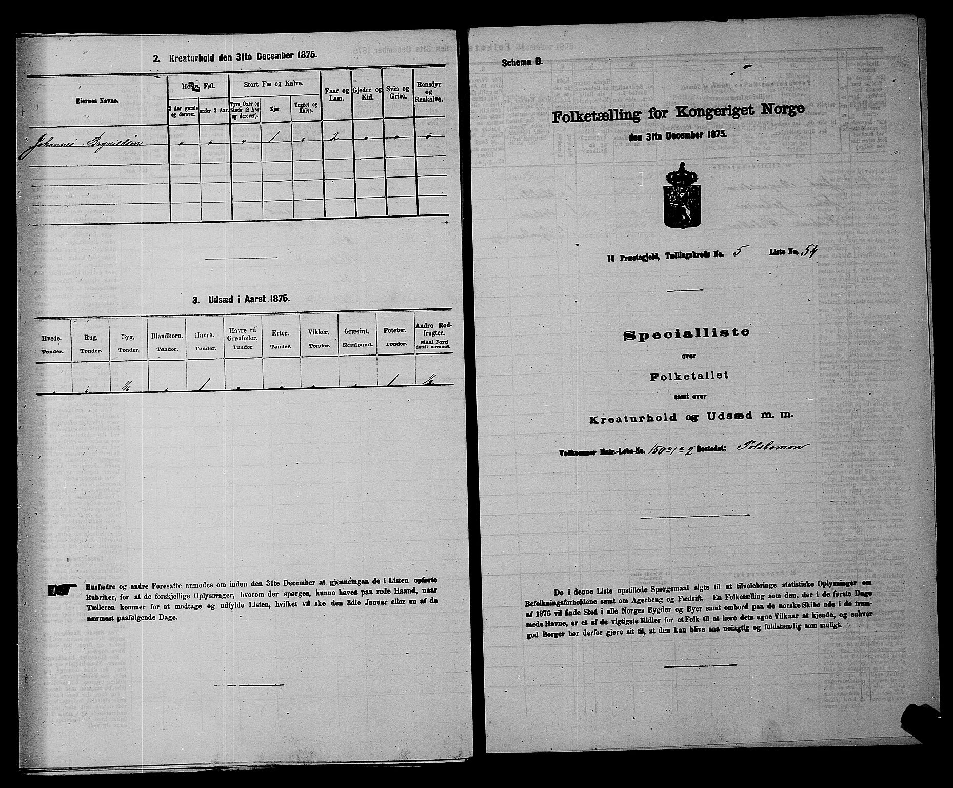 RA, 1875 census for 0117P Idd, 1875, p. 1103