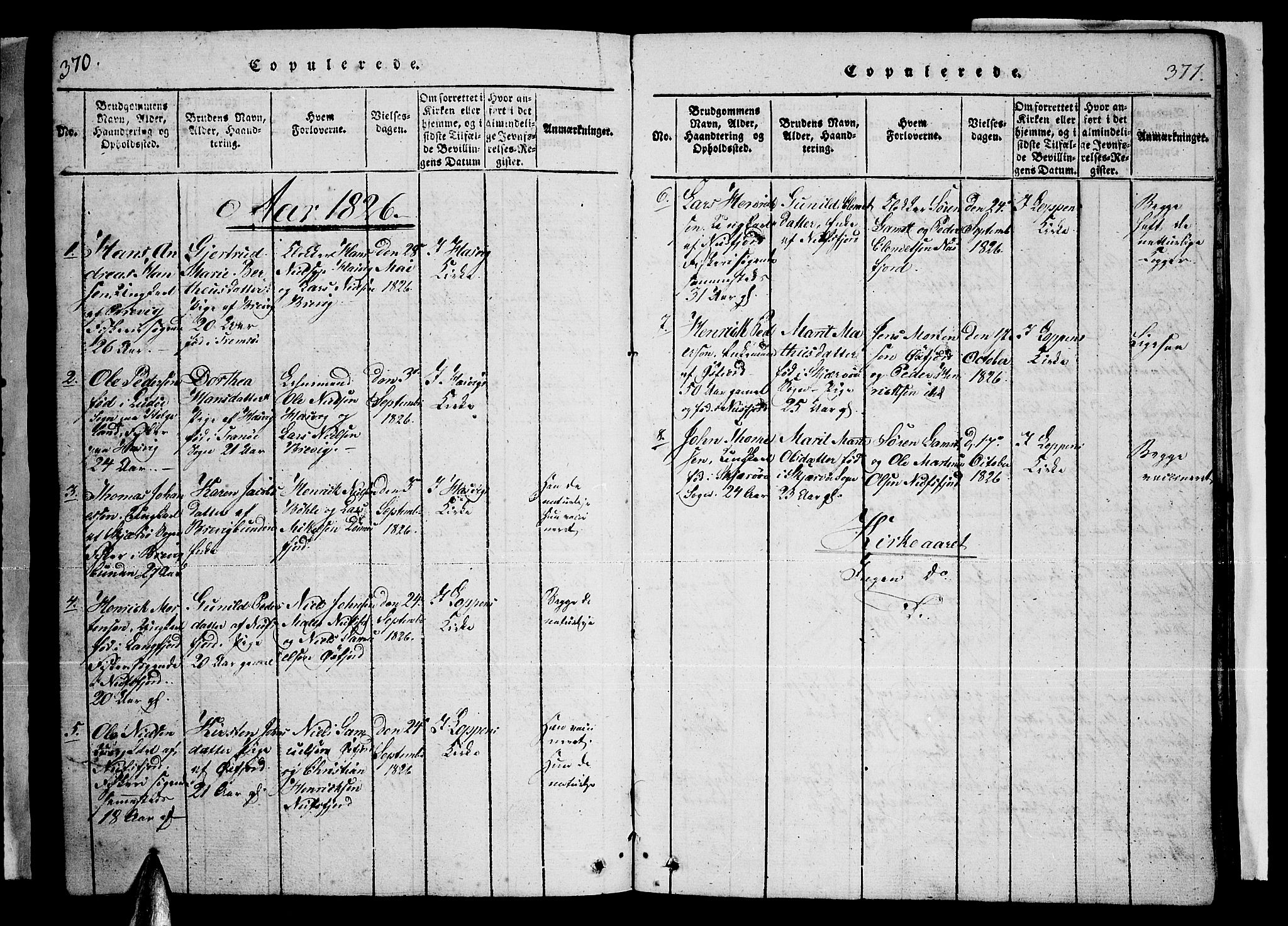 Loppa sokneprestkontor, SATØ/S-1339/H/Ha/L0003kirke: Parish register (official) no. 3, 1820-1848, p. 370-371