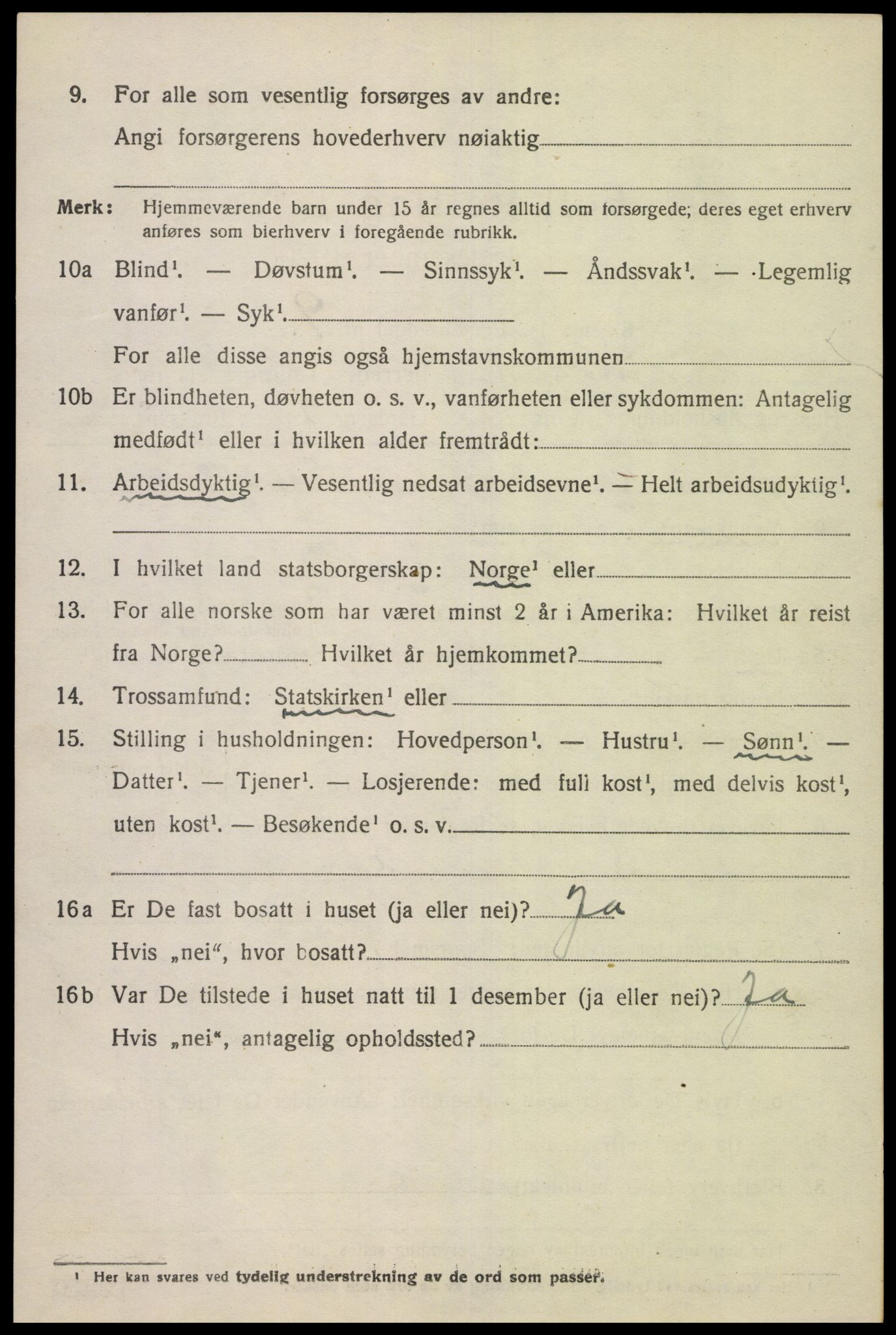 SAK, 1920 census for Grindheim, 1920, p. 886