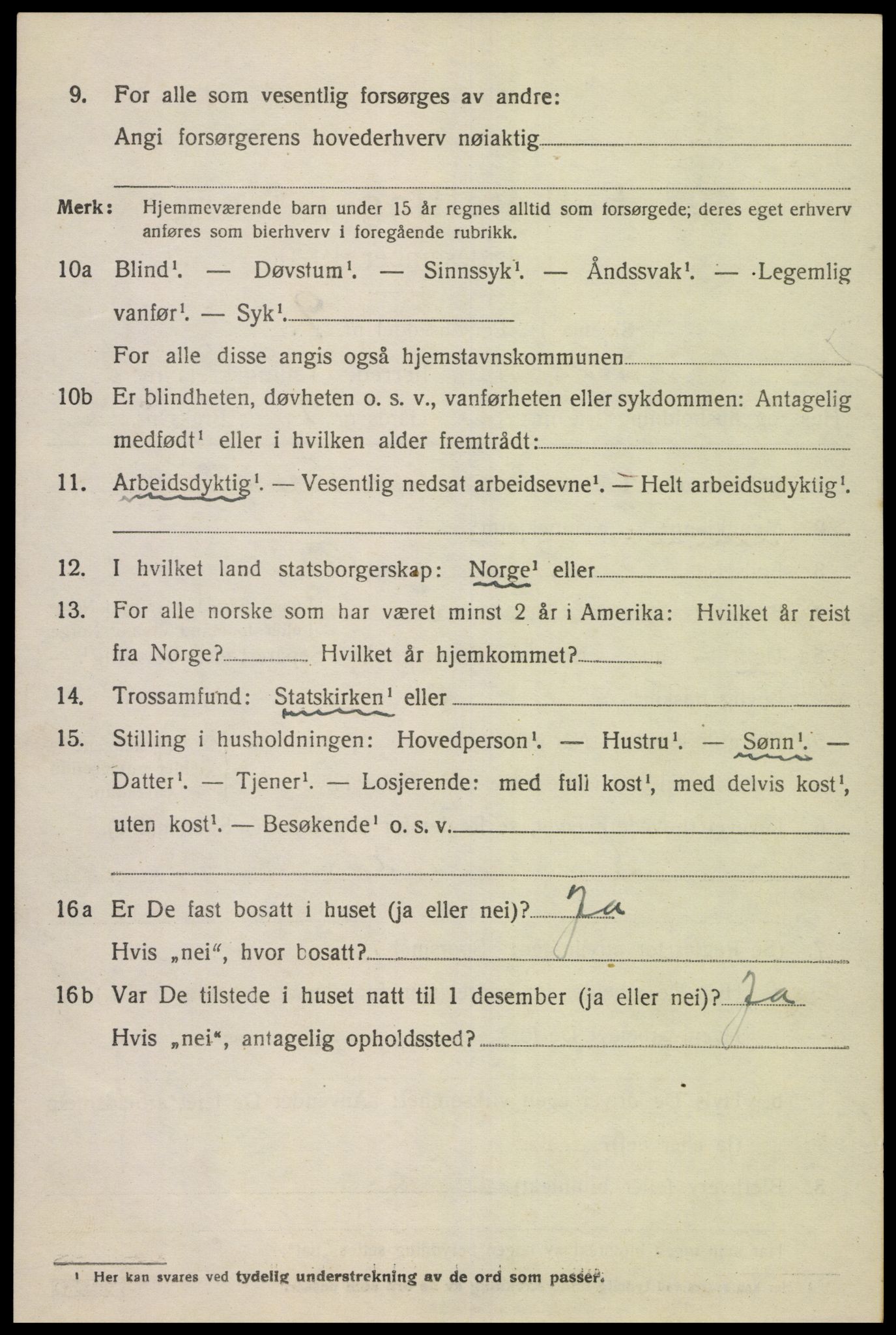 SAK, 1920 census for Grindheim, 1920, p. 886