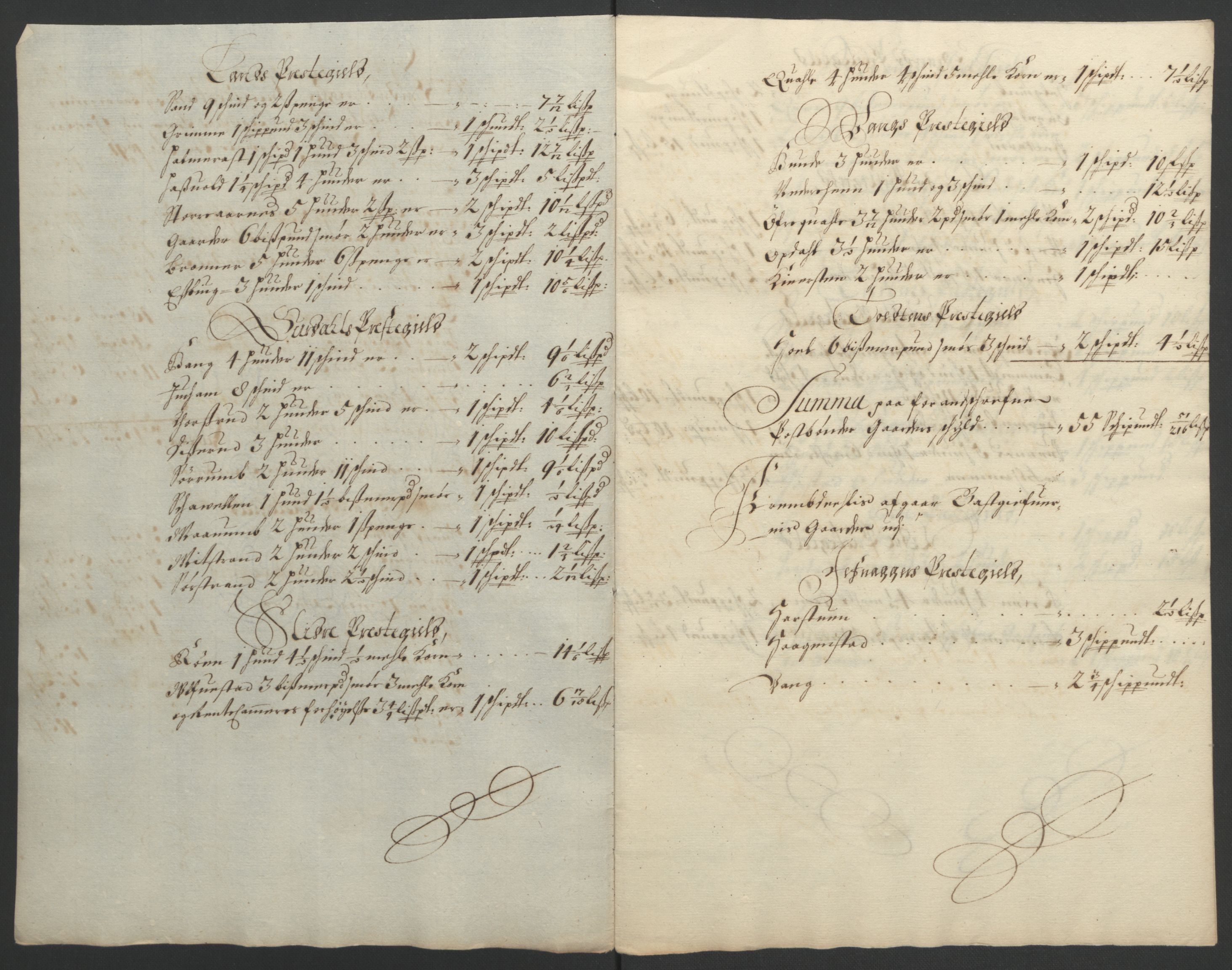 Rentekammeret inntil 1814, Reviderte regnskaper, Fogderegnskap, RA/EA-4092/R18/L1290: Fogderegnskap Hadeland, Toten og Valdres, 1691, p. 286