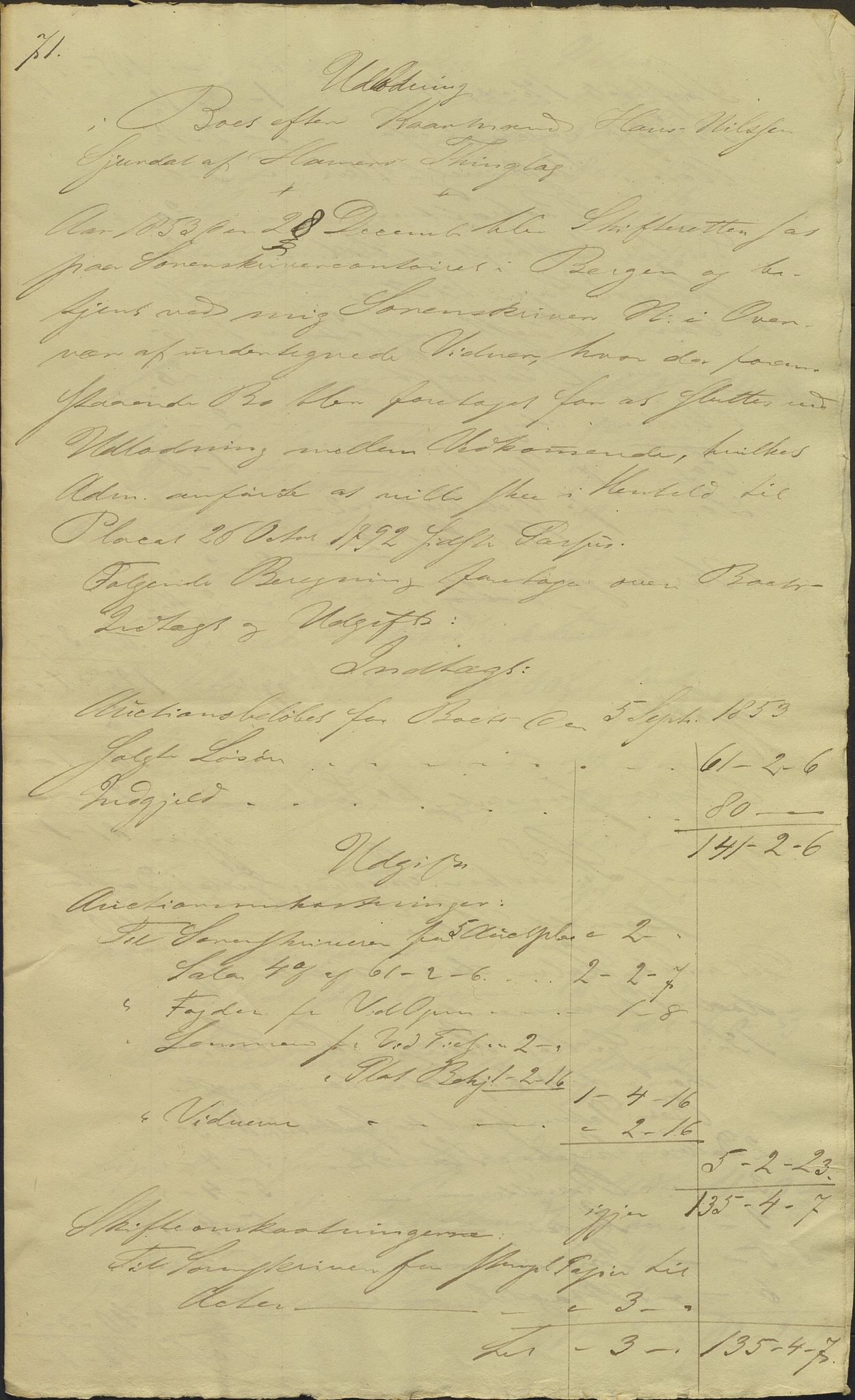 Nordhordland sorenskrivar, AV/SAB-A-2901/1/H/Hd/Hdb/L0002: Konsept til utlodningar, 1853-1854, p. 9