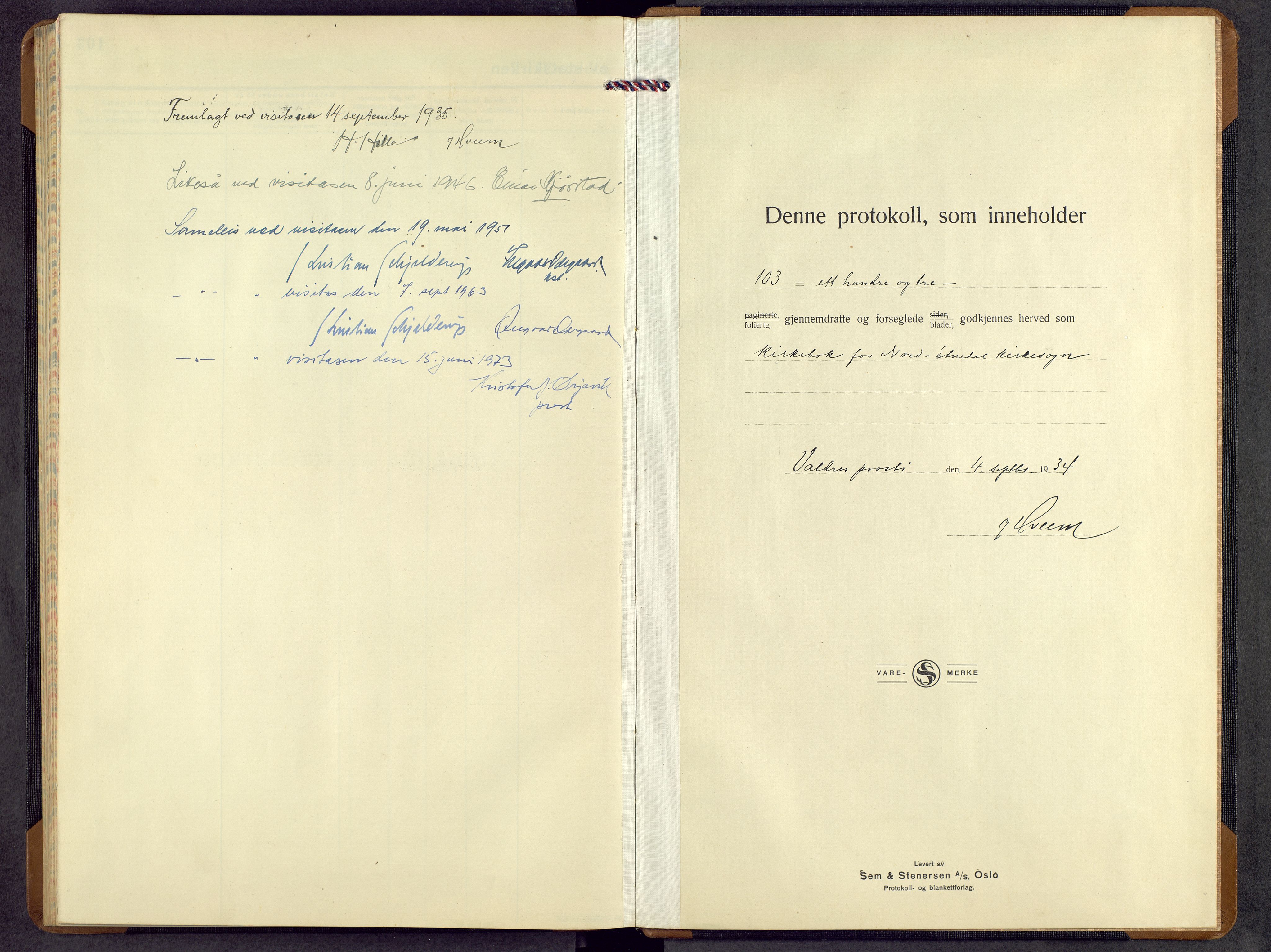 Etnedal prestekontor, SAH/PREST-130/H/Ha/Hab/Habb/L0003: Parish register (copy) no. II 3, 1935-1962