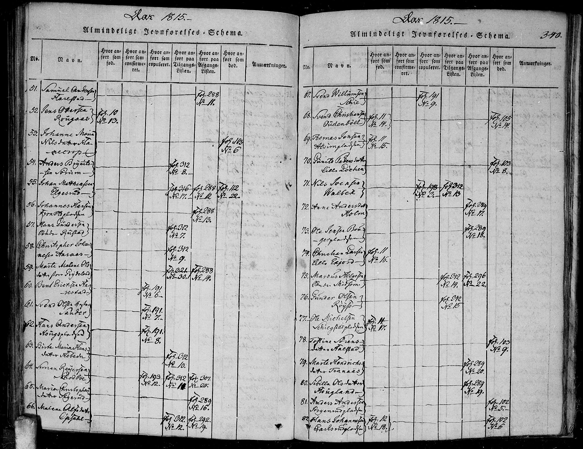 Kråkstad prestekontor Kirkebøker, SAO/A-10125a/F/Fa/L0003: Parish register (official) no. I 3, 1813-1824, p. 340