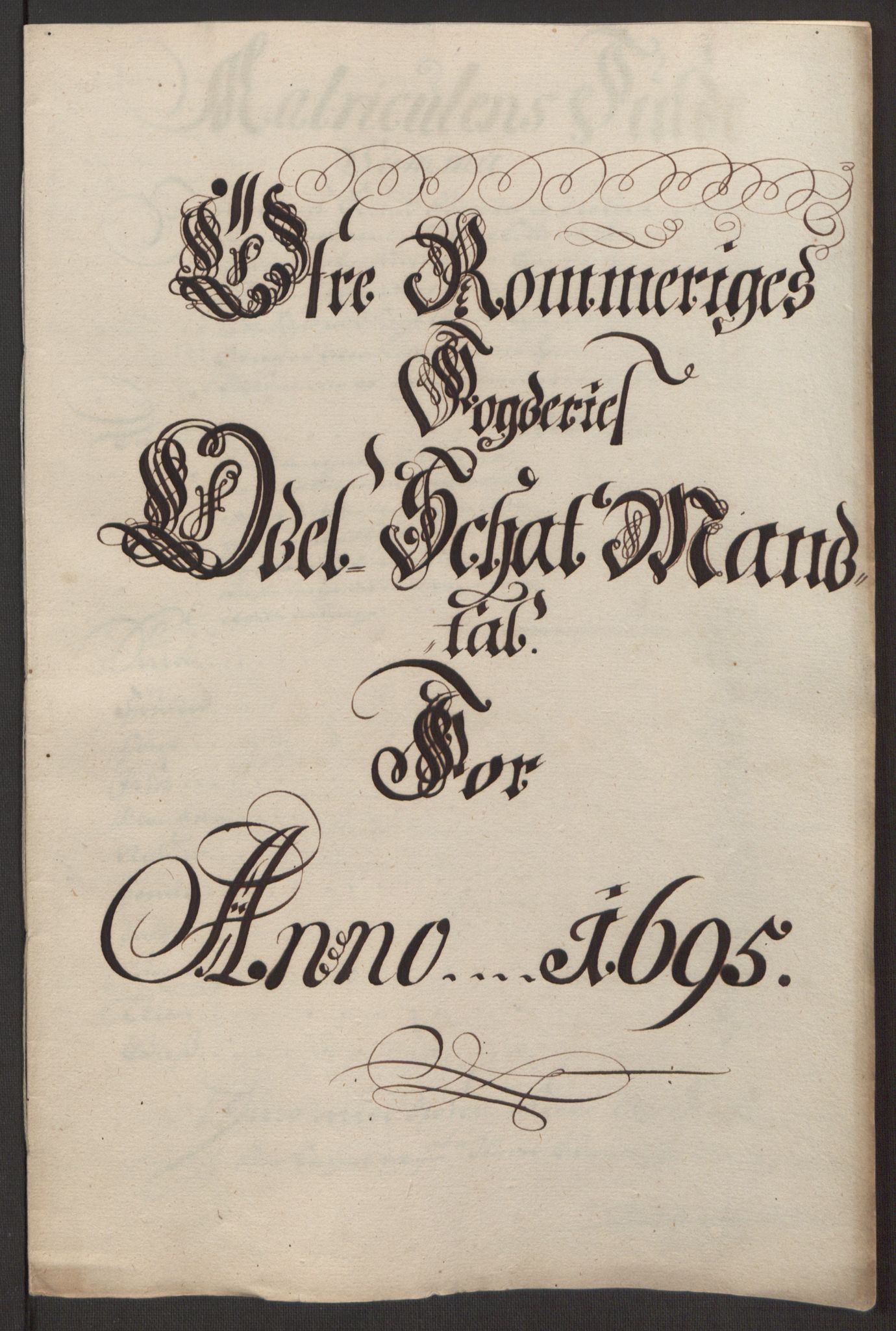 Rentekammeret inntil 1814, Reviderte regnskaper, Fogderegnskap, RA/EA-4092/R12/L0707: Fogderegnskap Øvre Romerike, 1695, p. 220