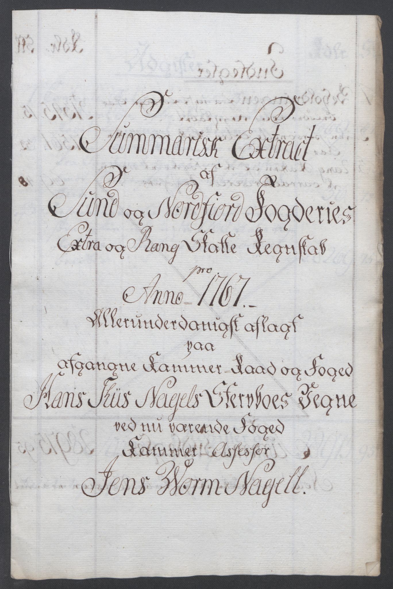 Rentekammeret inntil 1814, Reviderte regnskaper, Fogderegnskap, AV/RA-EA-4092/R53/L3550: Ekstraskatten Sunn- og Nordfjord, 1762-1771, p. 187