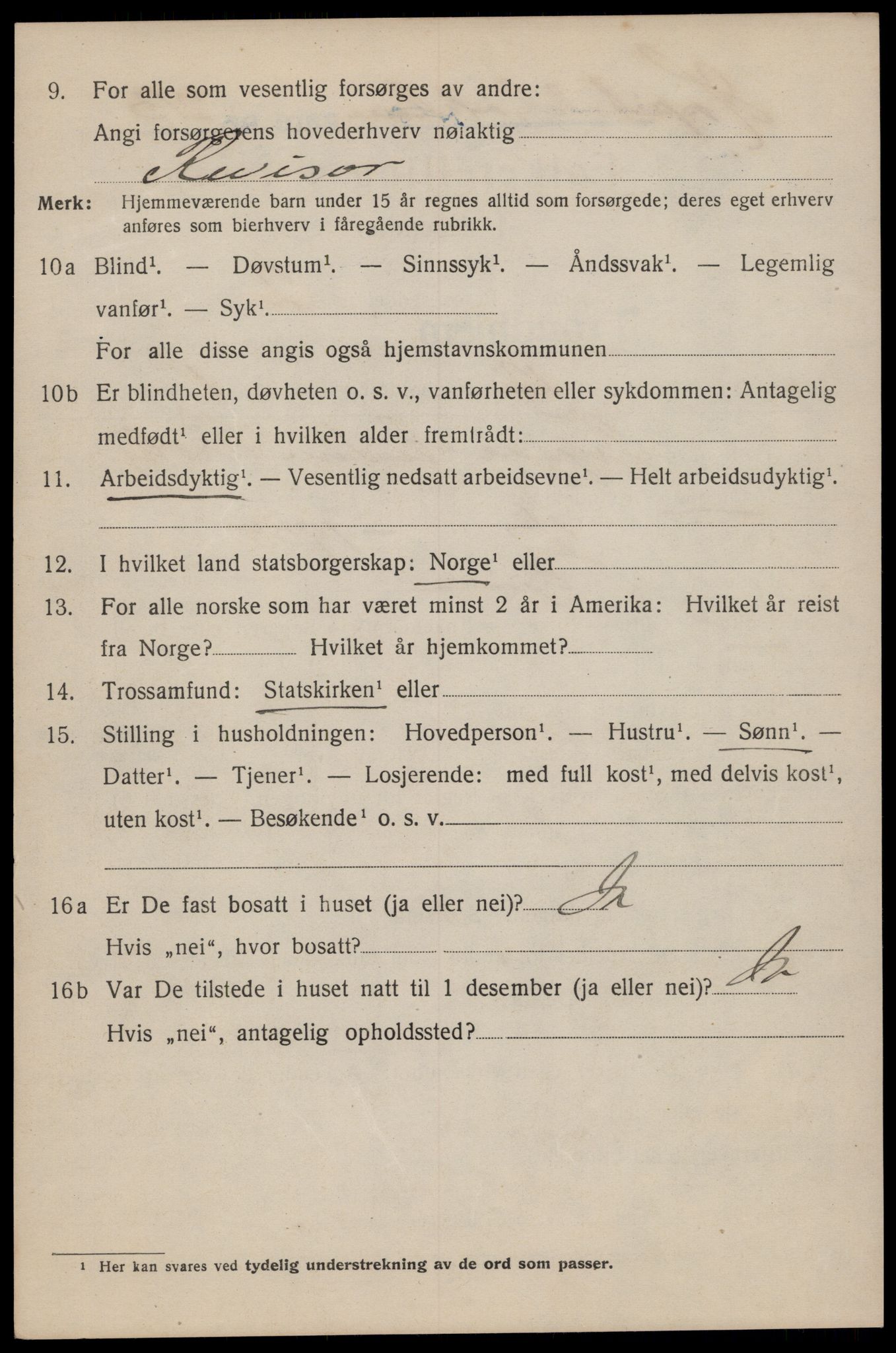 SAT, 1920 census for Trondheim, 1920, p. 48037