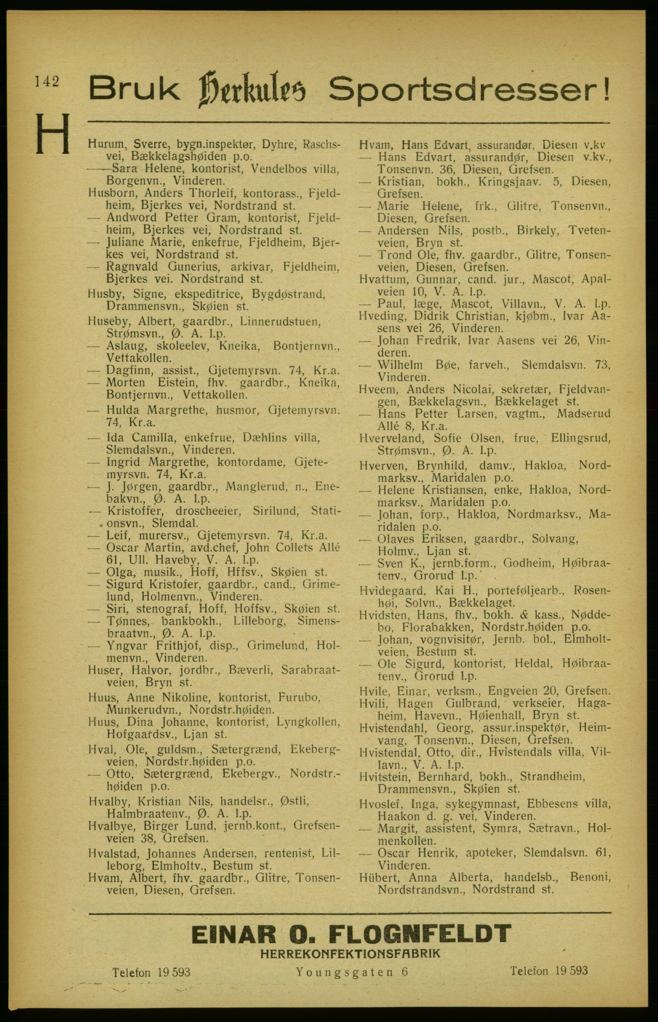 Aker adressebok/adressekalender, PUBL/001/A/002: Akers adressekalender, 1922, p. 142