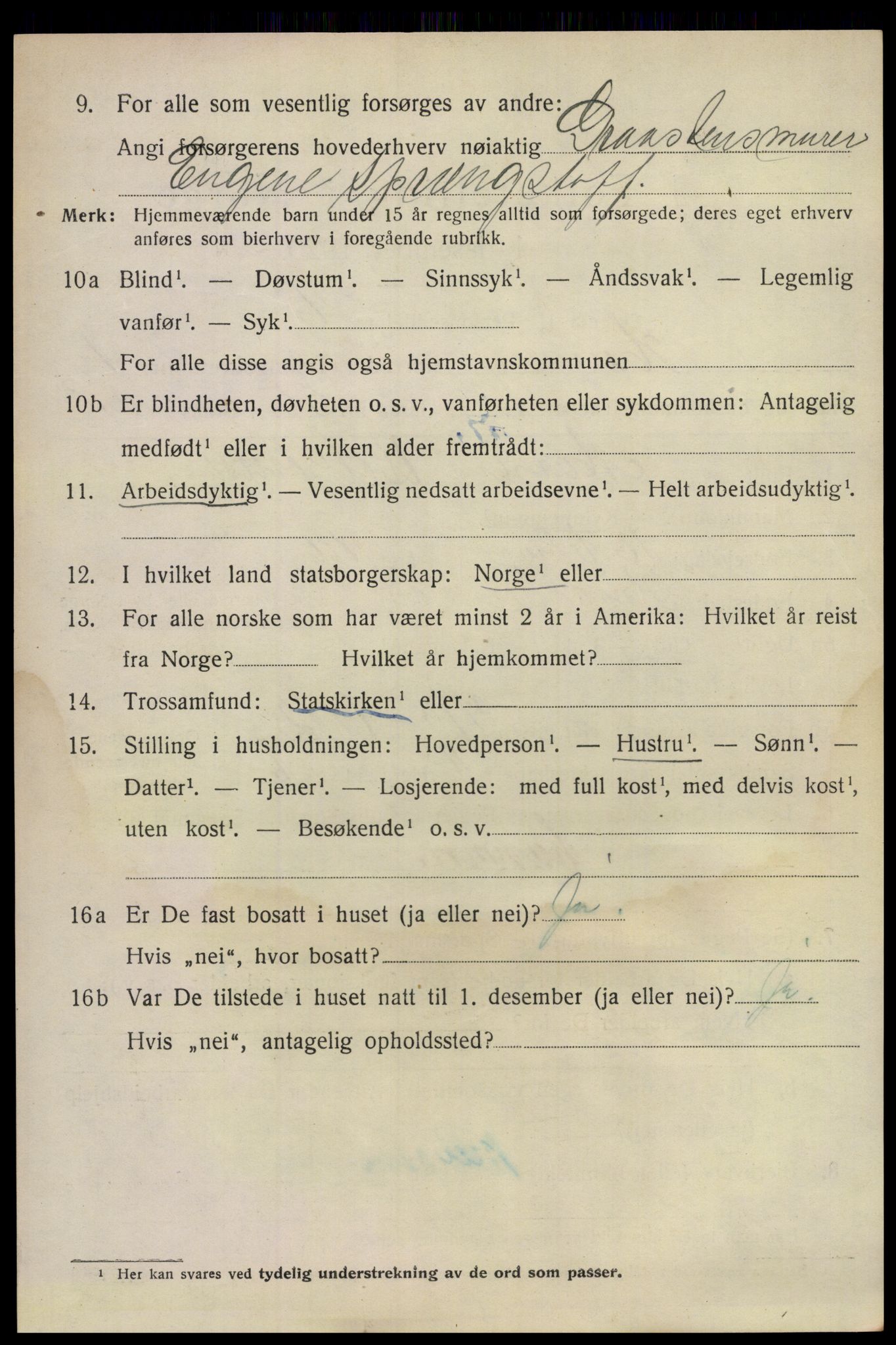 SAKO, 1920 census for Hurum, 1920, p. 3105