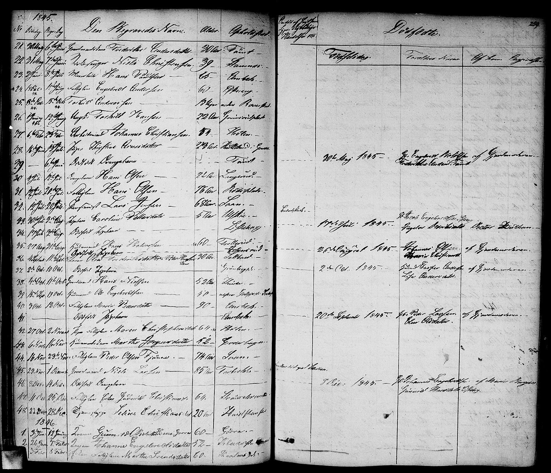 Vestby prestekontor Kirkebøker, AV/SAO-A-10893/F/Fa/L0006: Parish register (official) no. I 6, 1827-1849, p. 259