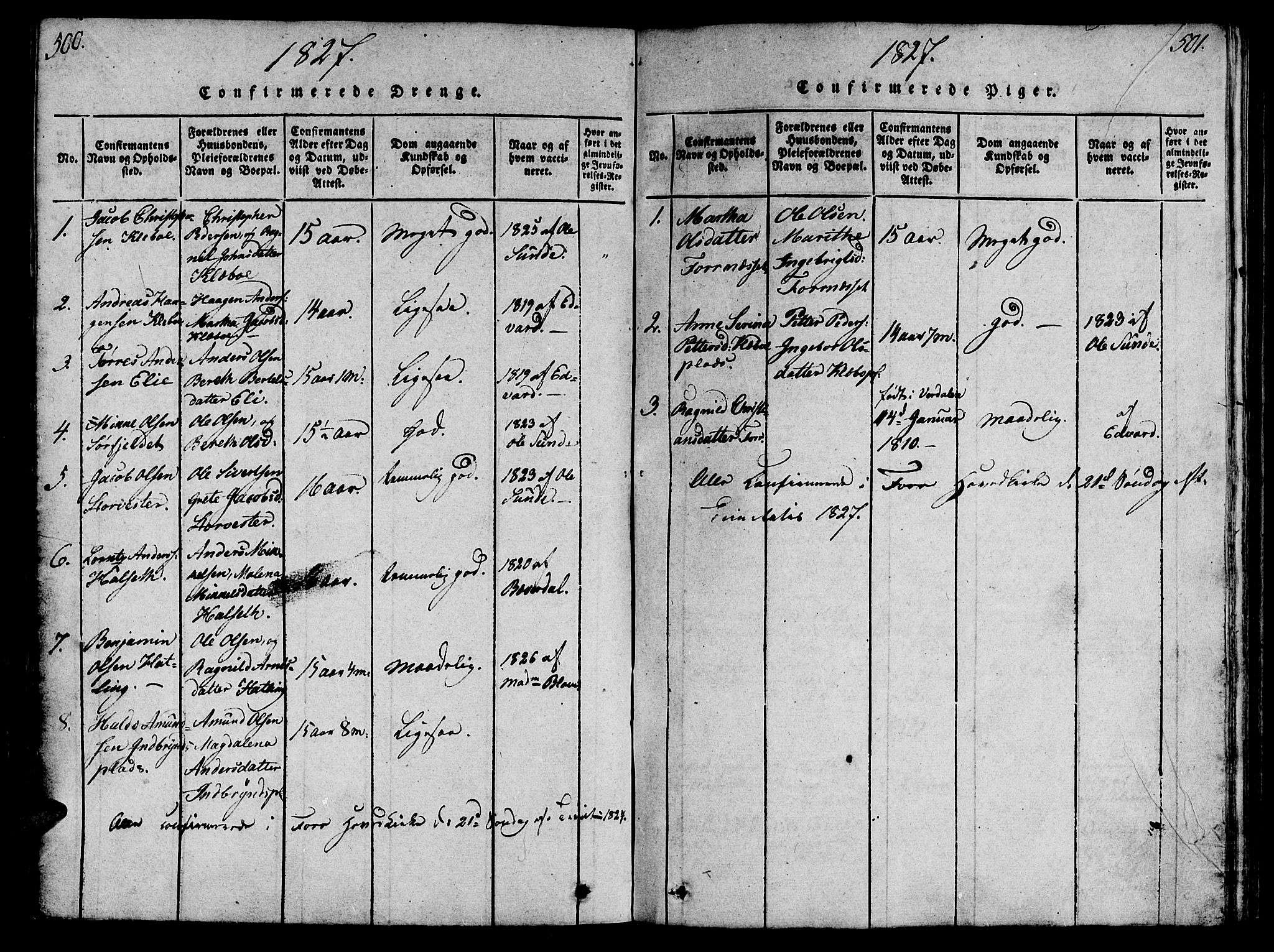 Ministerialprotokoller, klokkerbøker og fødselsregistre - Nord-Trøndelag, SAT/A-1458/746/L0441: Parish register (official) no. 746A03 /1, 1816-1827, p. 500-501