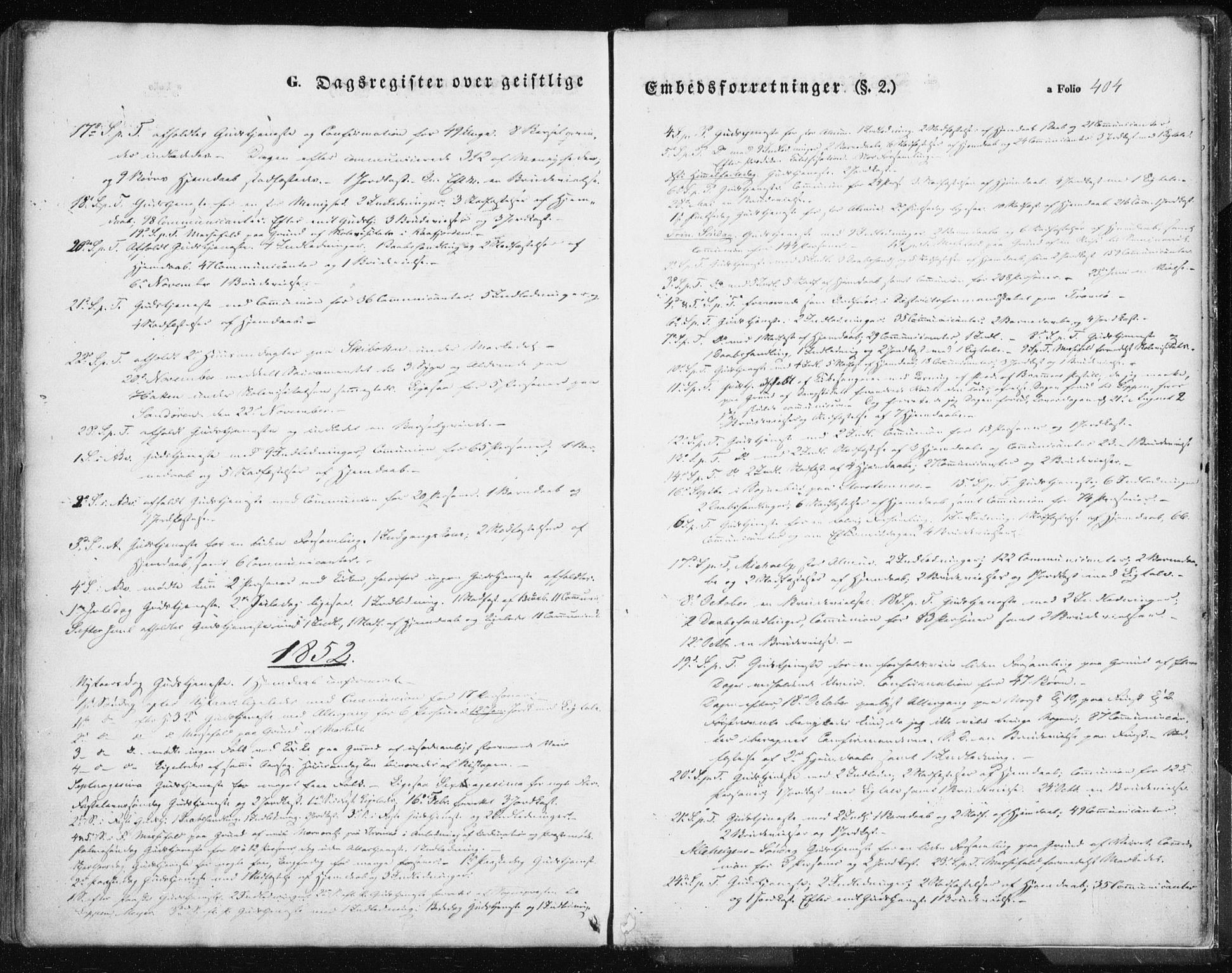 Lyngen sokneprestembete, SATØ/S-1289/H/He/Hea/L0004kirke: Parish register (official) no. 4, 1839-1858, p. 404