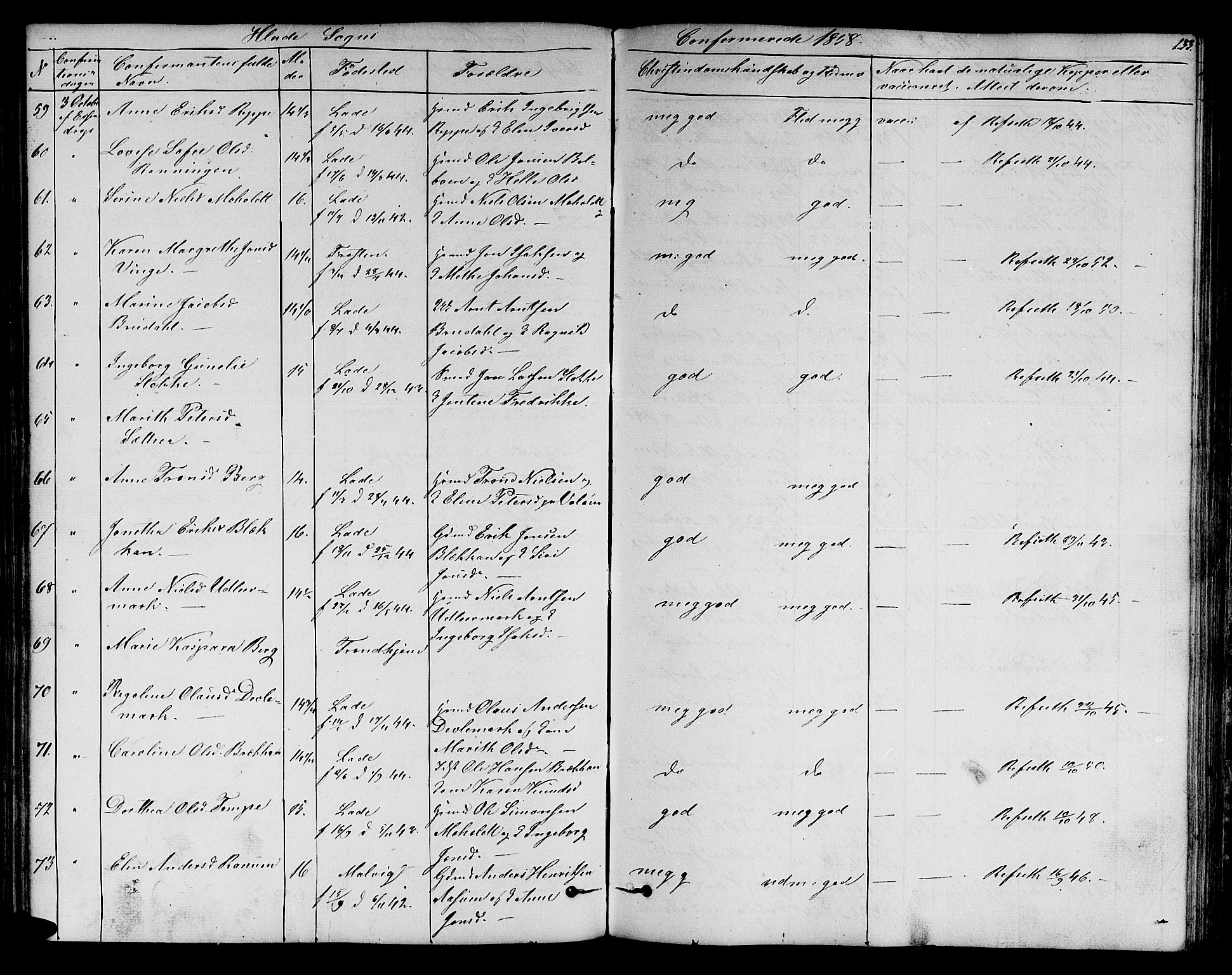 Ministerialprotokoller, klokkerbøker og fødselsregistre - Sør-Trøndelag, AV/SAT-A-1456/606/L0310: Parish register (copy) no. 606C06, 1850-1859, p. 133