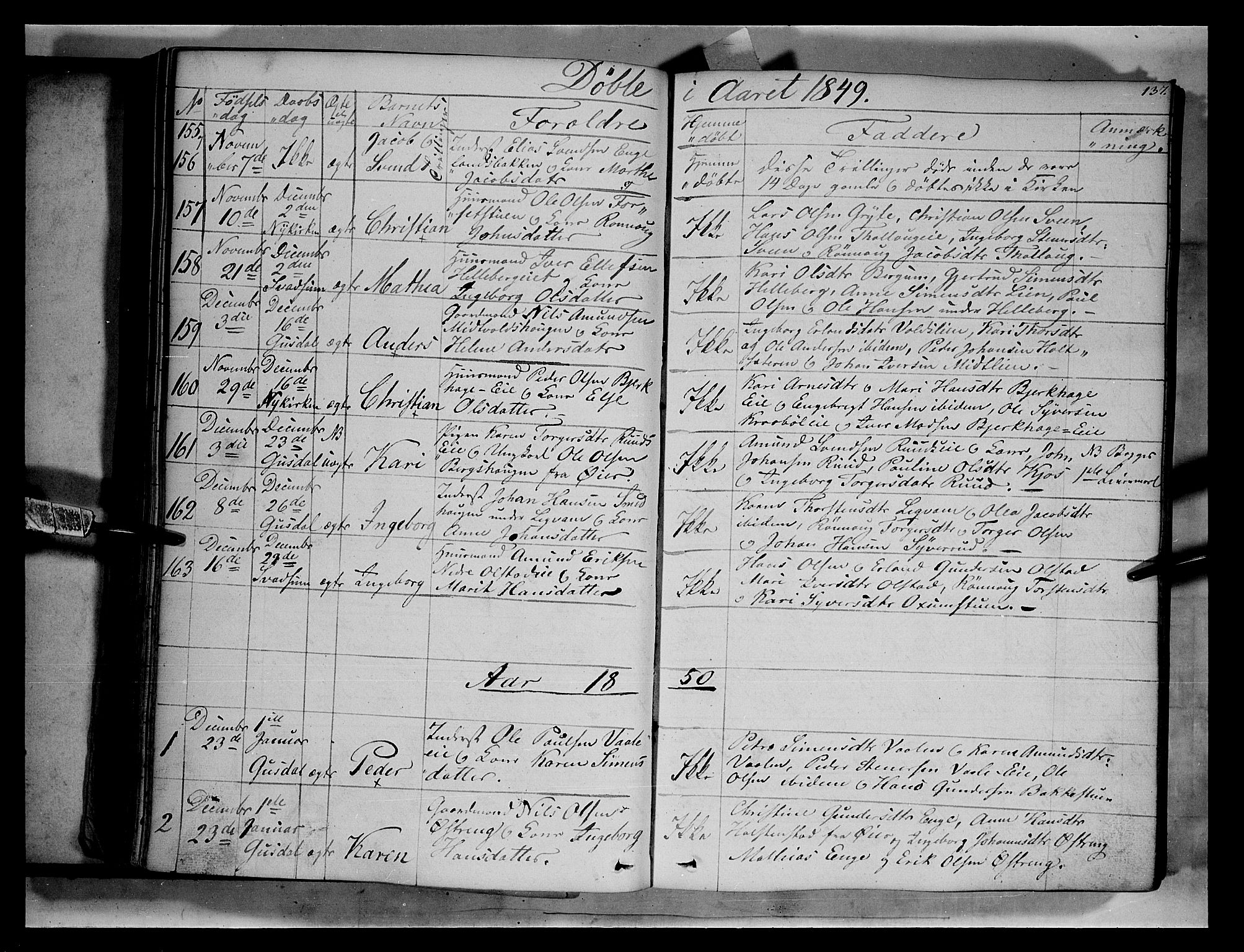 Gausdal prestekontor, SAH/PREST-090/H/Ha/Haa/L0007: Parish register (official) no. 7, 1840-1850, p. 137