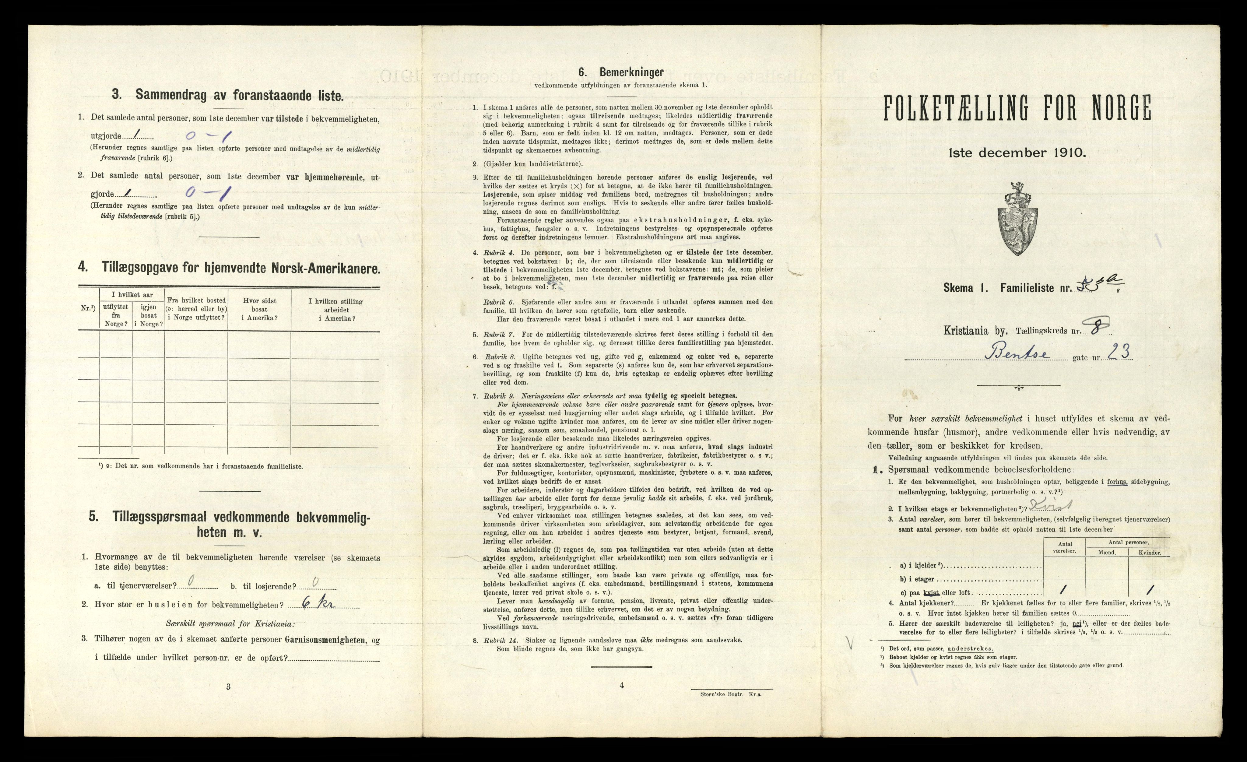 RA, 1910 census for Kristiania, 1910, p. 4791