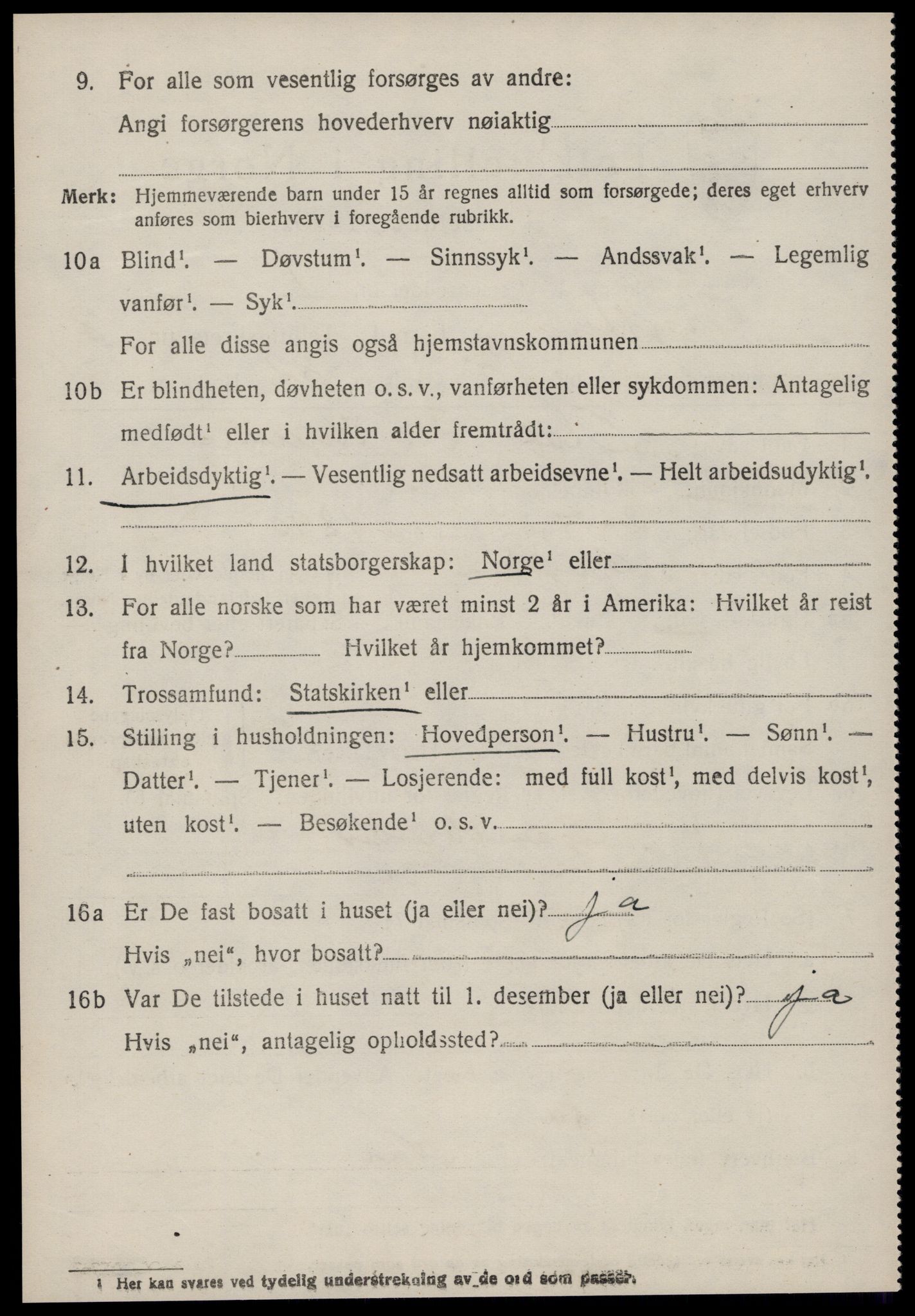 SAT, 1920 census for Grytten, 1920, p. 6121