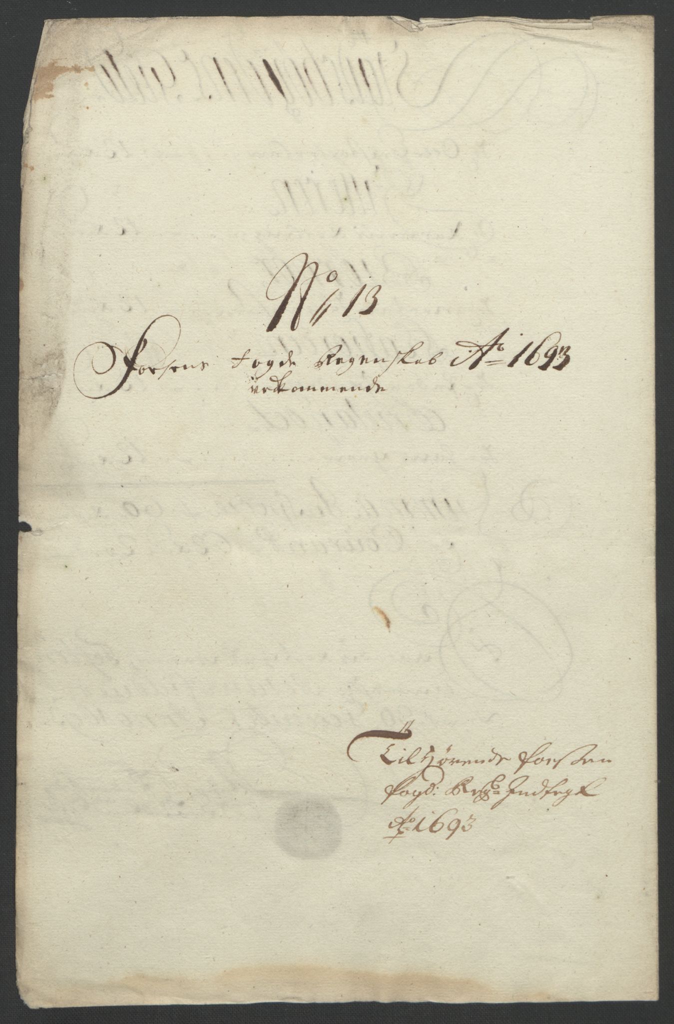 Rentekammeret inntil 1814, Reviderte regnskaper, Fogderegnskap, RA/EA-4092/R57/L3849: Fogderegnskap Fosen, 1692-1693, p. 562