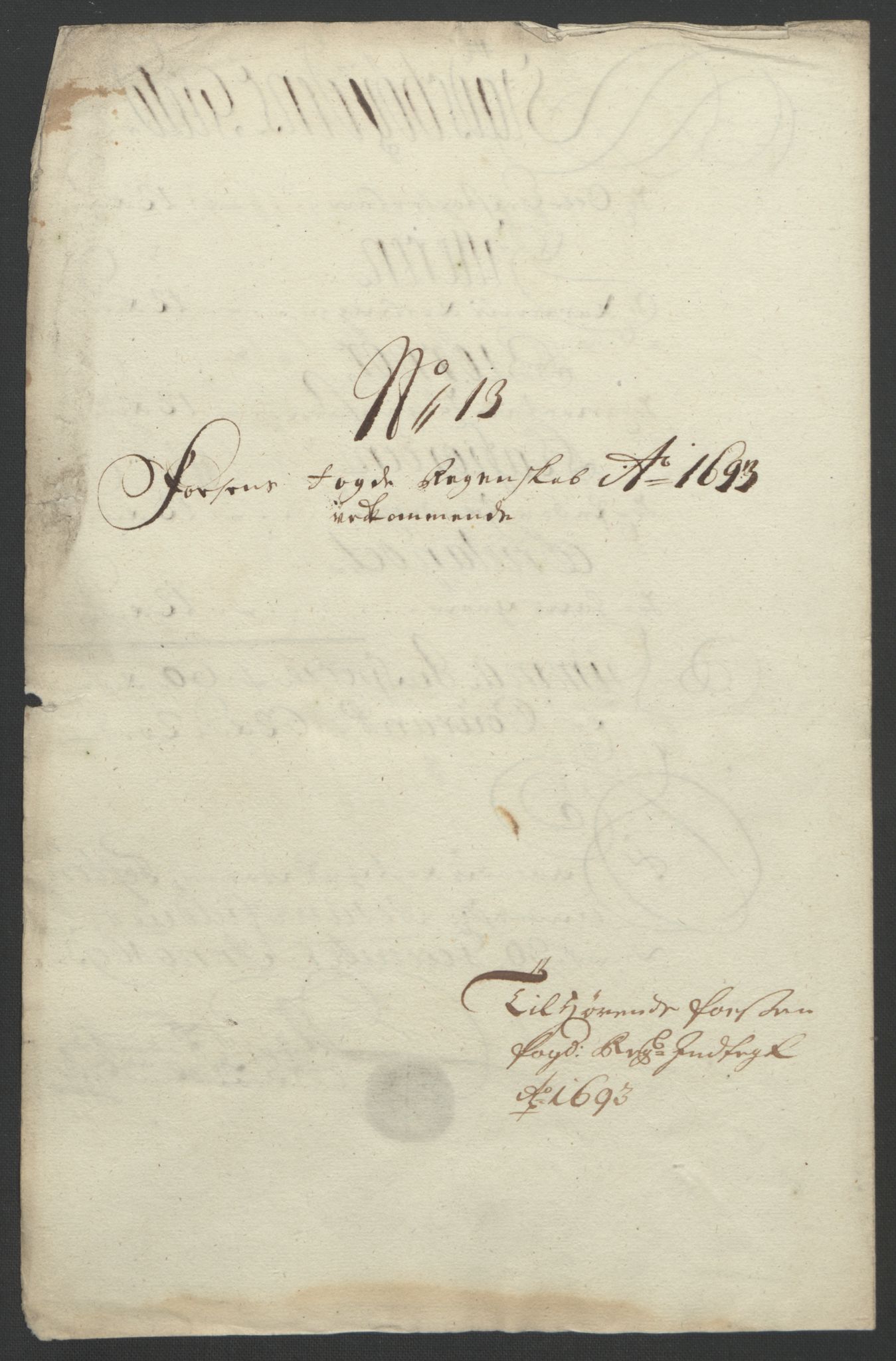 Rentekammeret inntil 1814, Reviderte regnskaper, Fogderegnskap, AV/RA-EA-4092/R57/L3849: Fogderegnskap Fosen, 1692-1693, p. 562