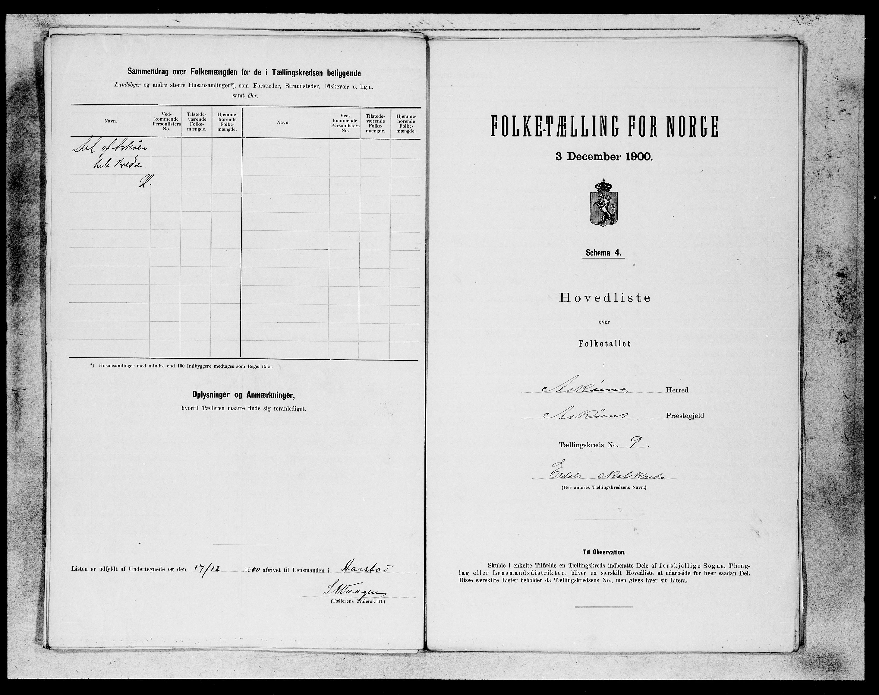 SAB, 1900 census for Askøy, 1900, p. 17