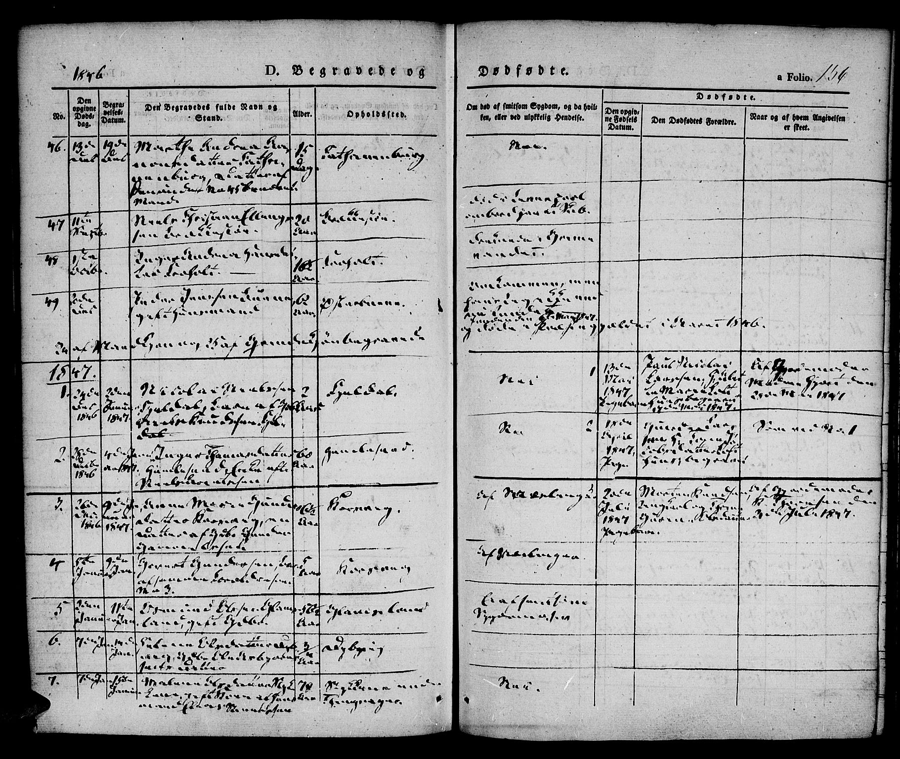 Vestre Moland sokneprestkontor, SAK/1111-0046/F/Fa/Fab/L0005: Parish register (official) no. A 5, 1841-1849, p. 156