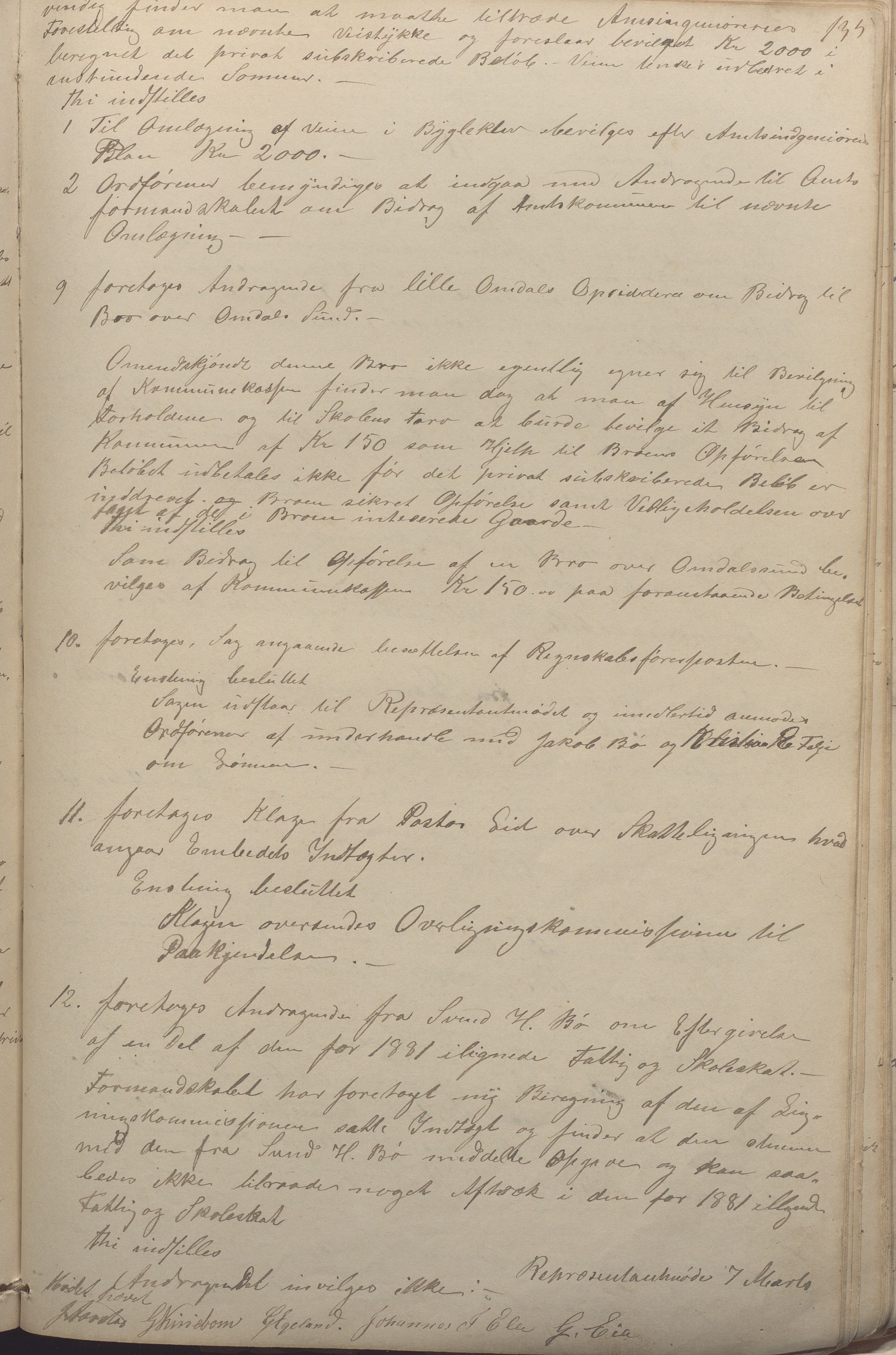 Sokndal kommune - Formannskapet/Sentraladministrasjonen, IKAR/K-101099/A/L0001: Forhandlingsprotokoll, 1863-1886, p. 135a