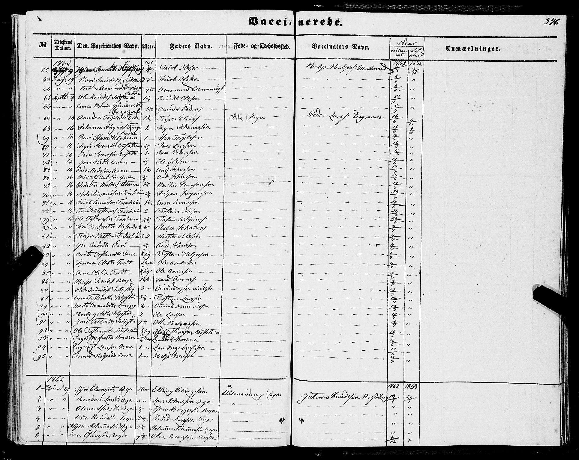 Ullensvang sokneprestembete, AV/SAB-A-78701/H/Haa: Parish register (official) no. A 11, 1854-1866, p. 346