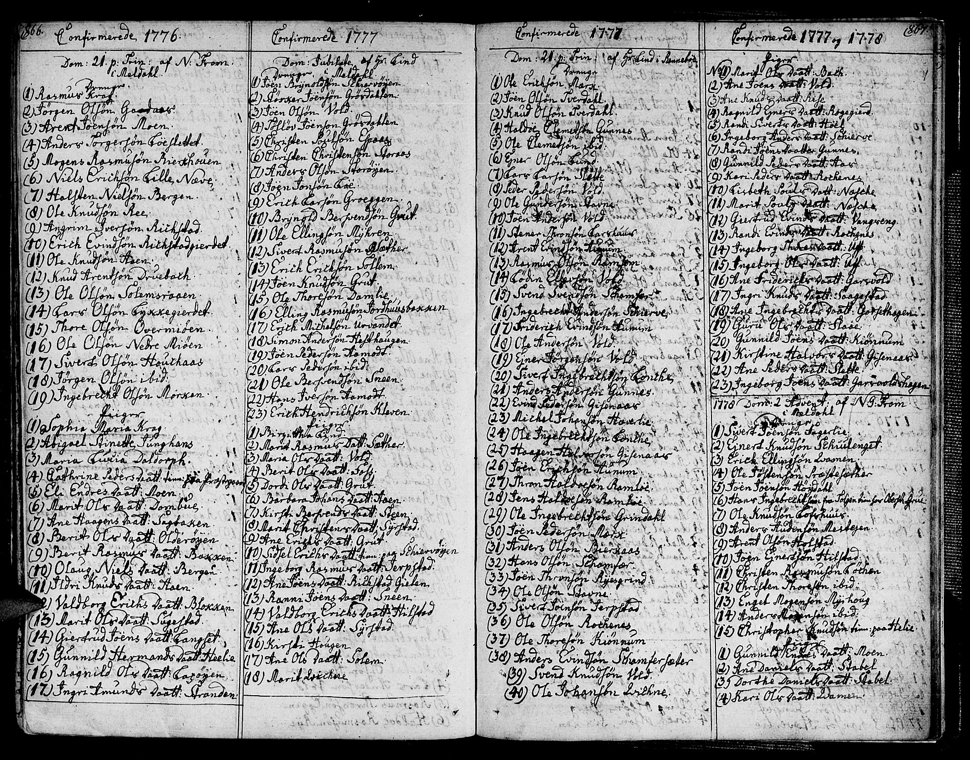Ministerialprotokoller, klokkerbøker og fødselsregistre - Sør-Trøndelag, SAT/A-1456/672/L0852: Parish register (official) no. 672A05, 1776-1815, p. 866-867