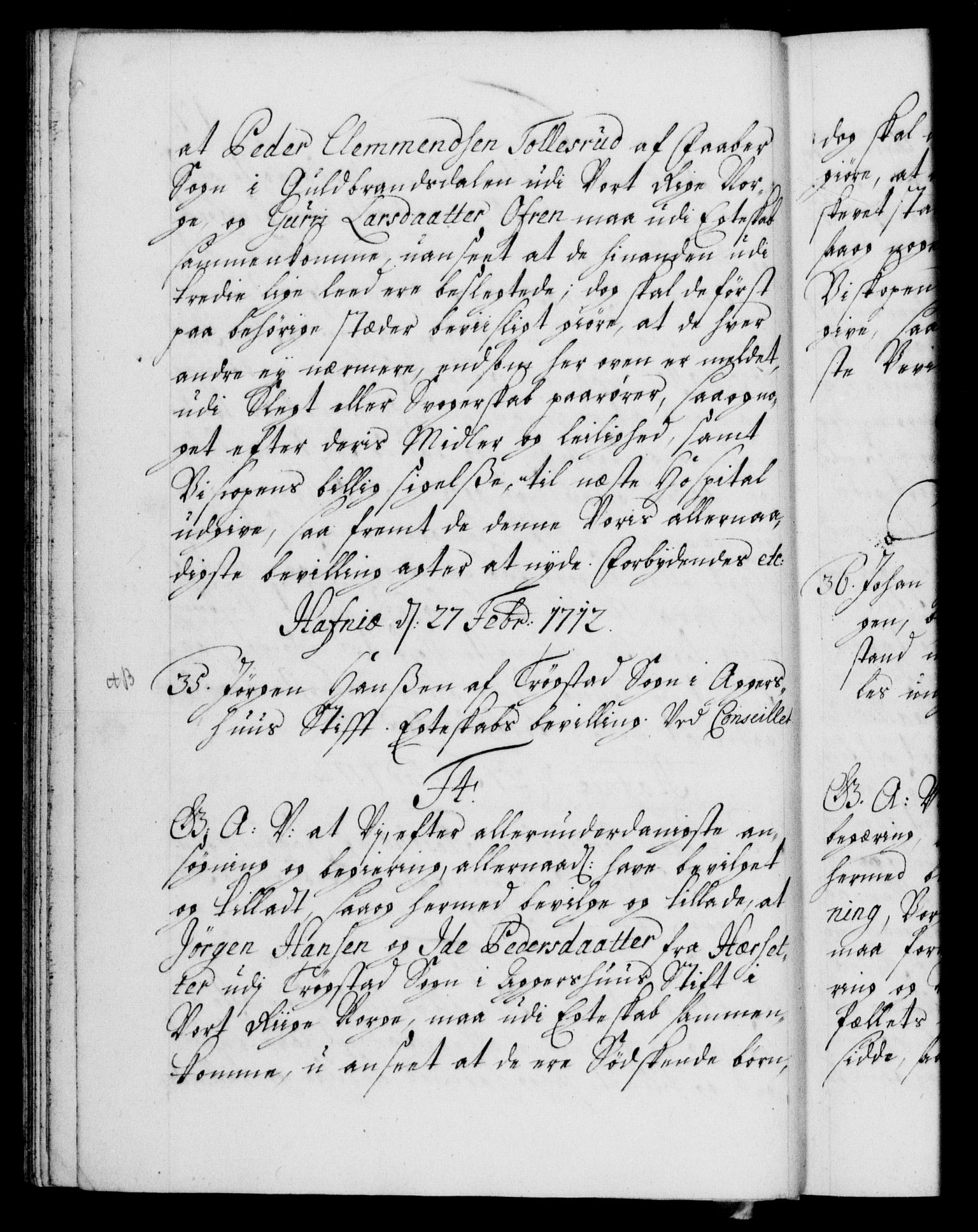 Danske Kanselli 1572-1799, AV/RA-EA-3023/F/Fc/Fca/Fcaa/L0021: Norske registre, 1712-1715, p. 17b