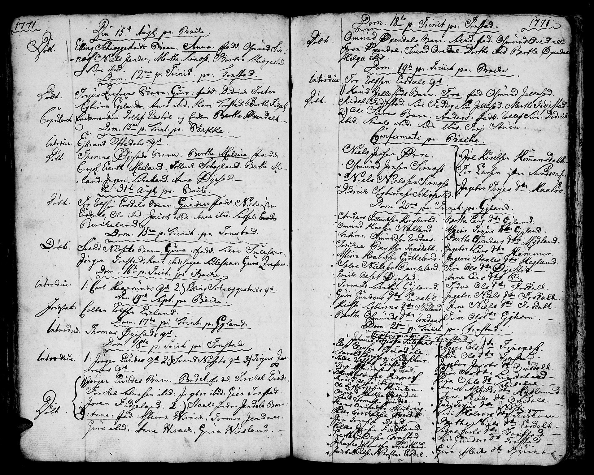 Bakke sokneprestkontor, AV/SAK-1111-0002/F/Fa/Faa/L0001: Parish register (official) no. A 1, 1741-1780, p. 190