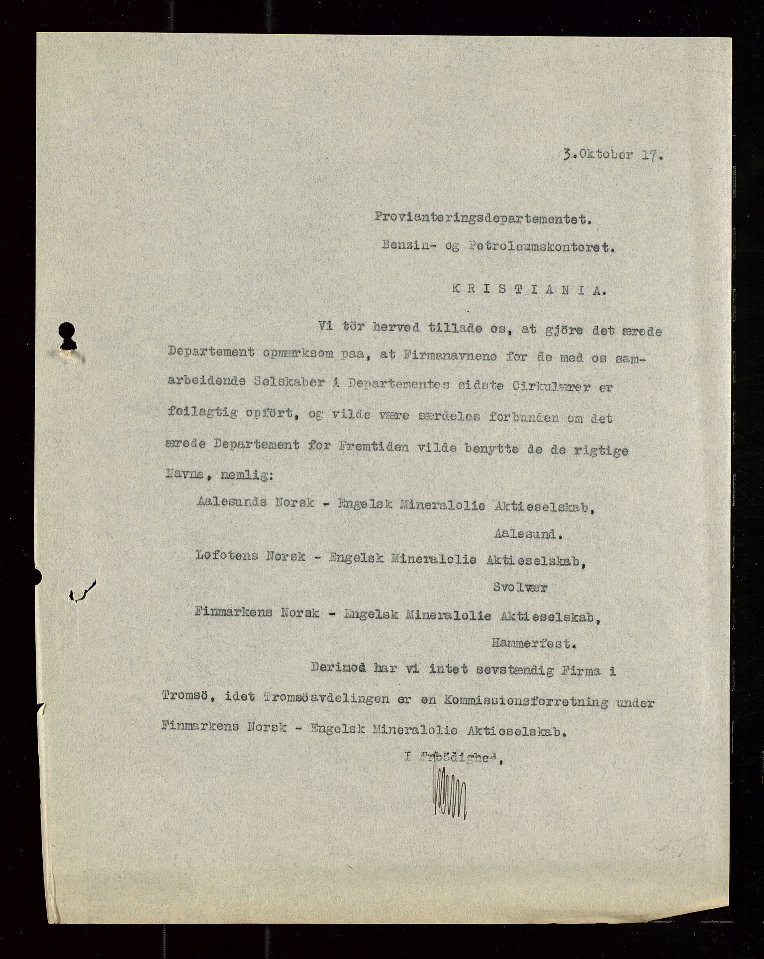 Pa 1521 - A/S Norske Shell, AV/SAST-A-101915/E/Ea/Eaa/L0020: Sjefskorrespondanse, 1917, p. 37