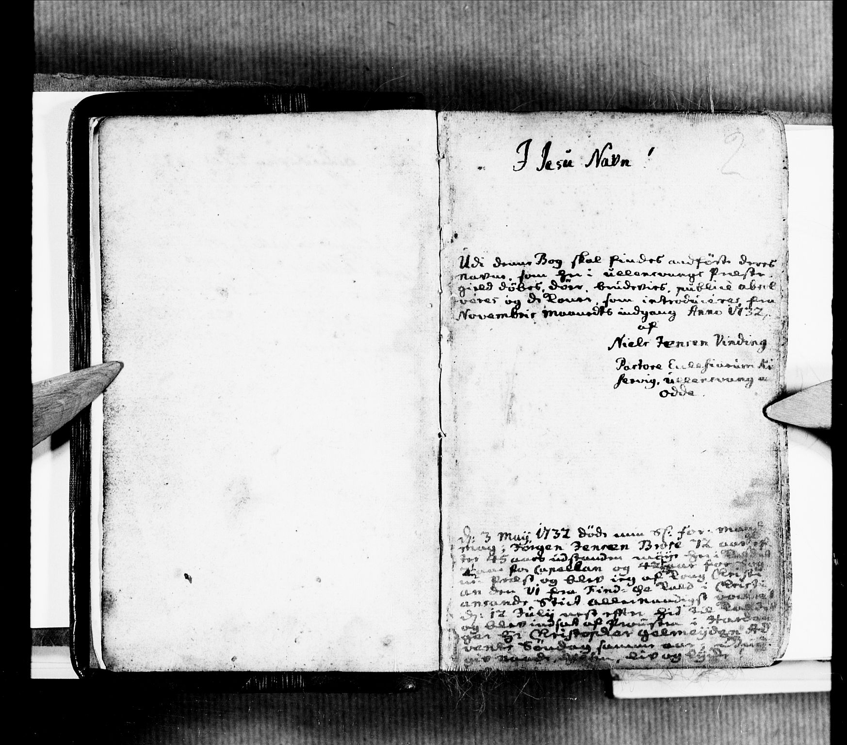 Ullensvang sokneprestembete, SAB/A-78701/H/Haa: Parish register (official) no. A 4 /1, 1732-1758, p. 2