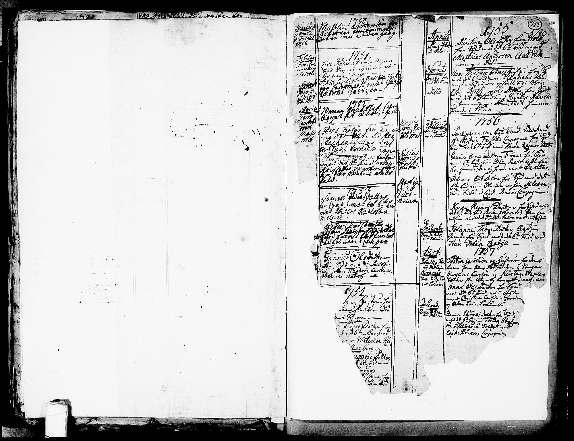 Solum kirkebøker, SAKO/A-306/F/Fa/L0002: Parish register (official) no. I 2, 1713-1761, p. 213