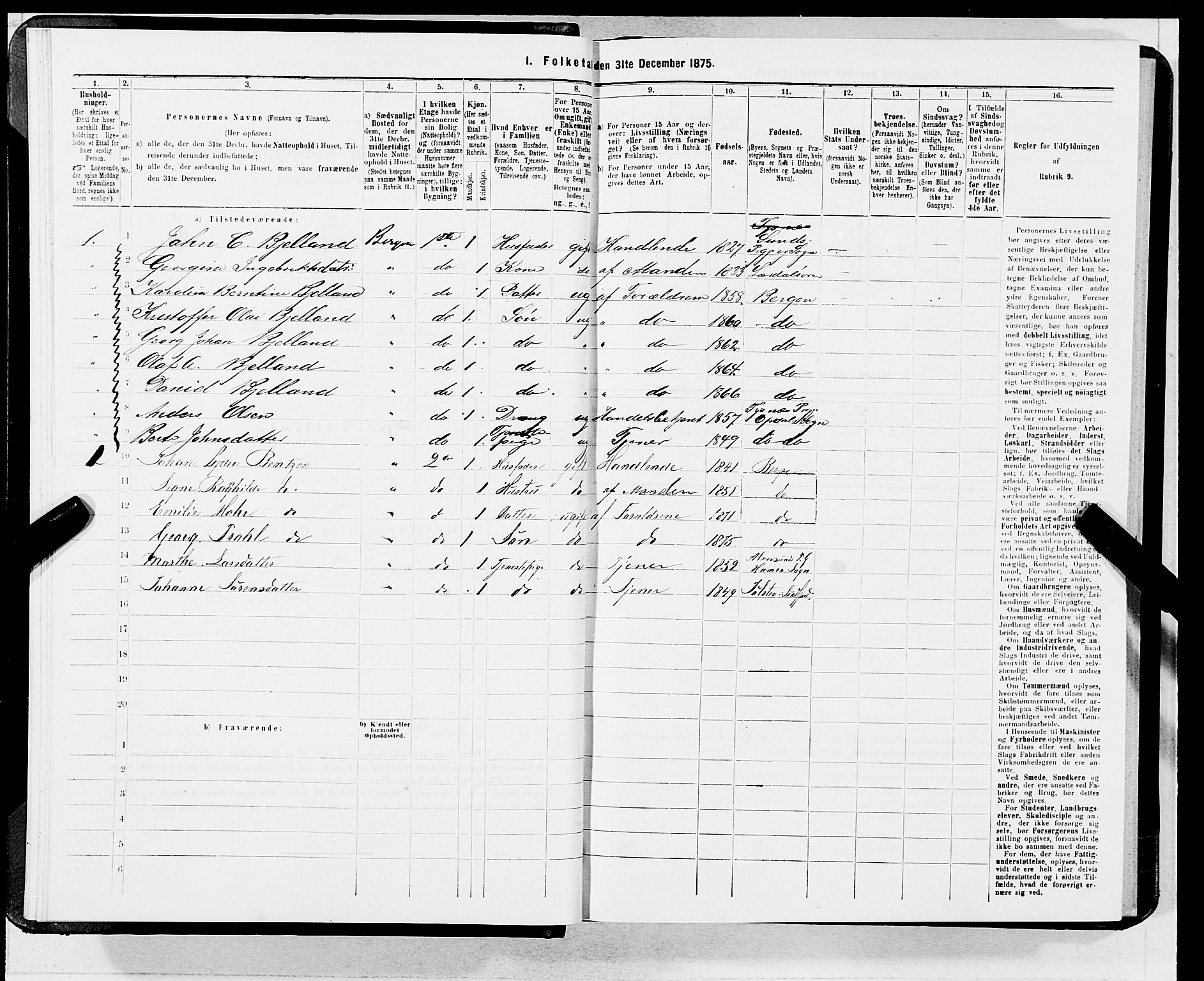 SAB, 1875 census for 1301 Bergen, 1875, p. 1568