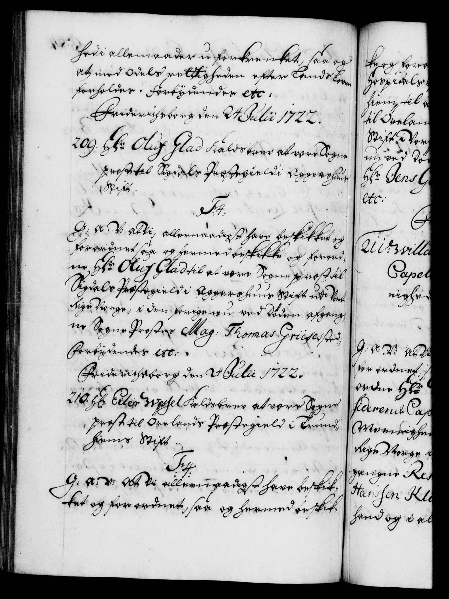 Danske Kanselli 1572-1799, AV/RA-EA-3023/F/Fc/Fca/Fcaa/L0023: Norske registre, 1720-1722, p. 584b