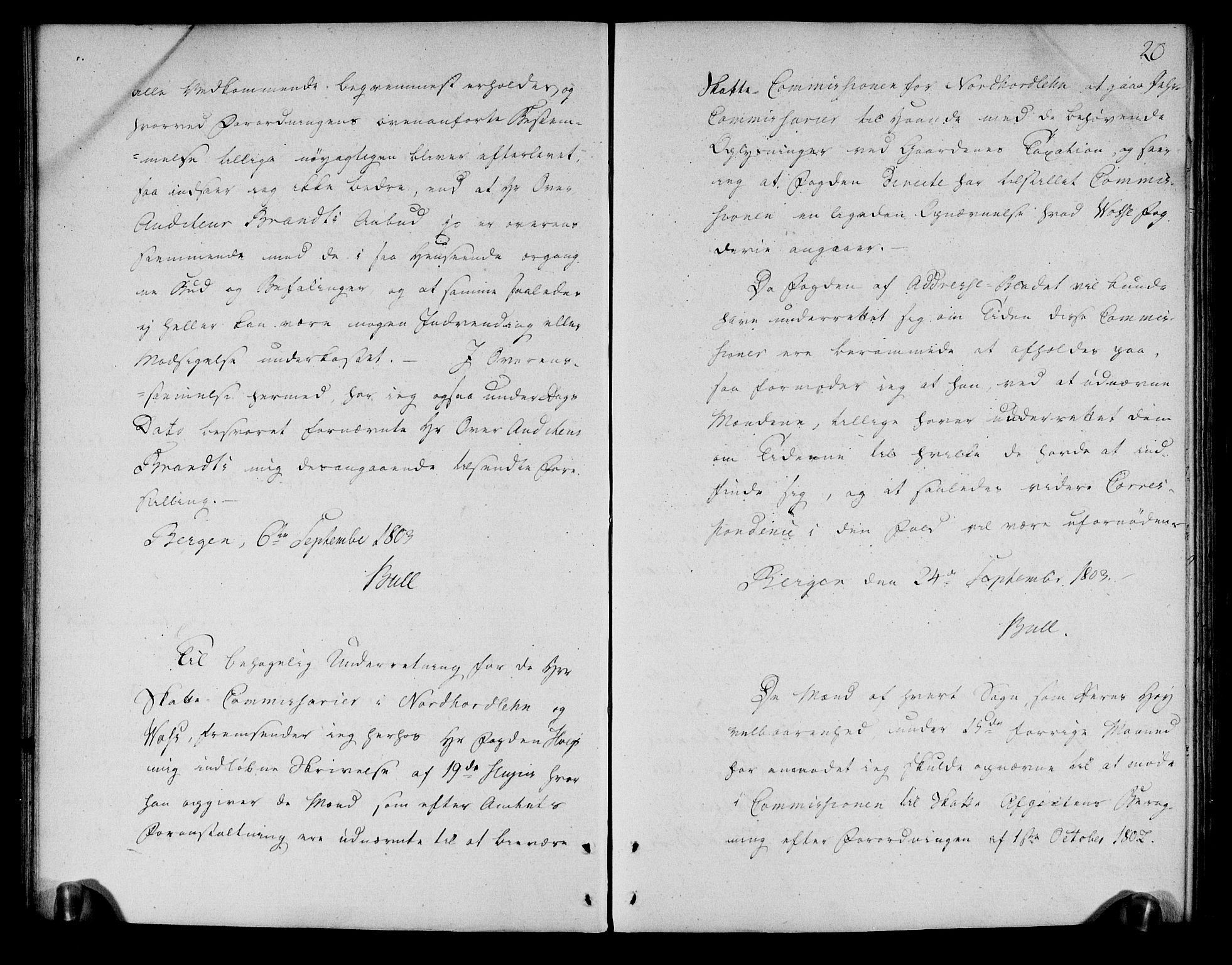 Rentekammeret inntil 1814, Realistisk ordnet avdeling, AV/RA-EA-4070/N/Ne/Nea/L0110: Nordhordland og Voss fogderi. Deliberasjonsprotokoll, 1803, p. 23