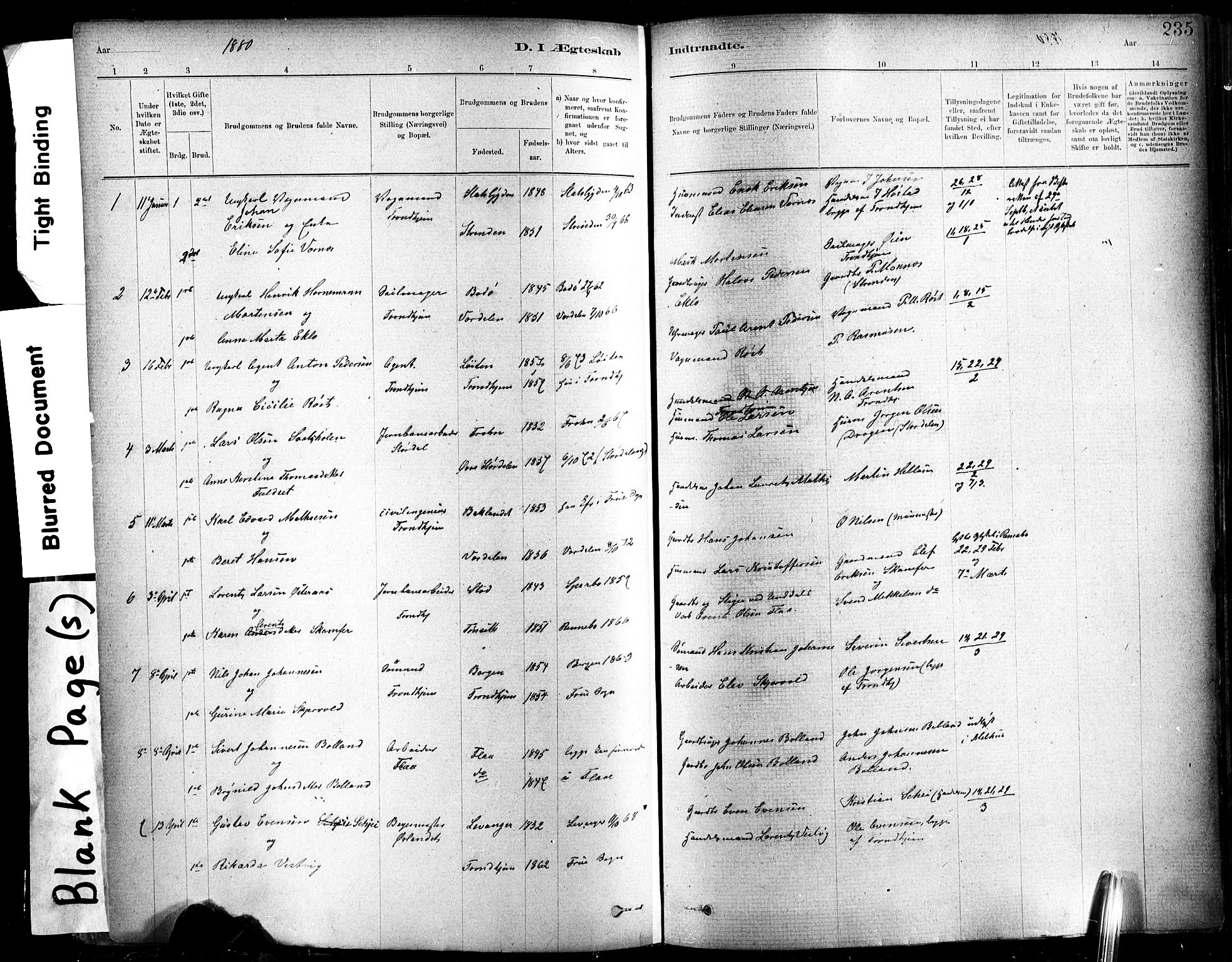 Ministerialprotokoller, klokkerbøker og fødselsregistre - Sør-Trøndelag, SAT/A-1456/602/L0119: Parish register (official) no. 602A17, 1880-1901, p. 235