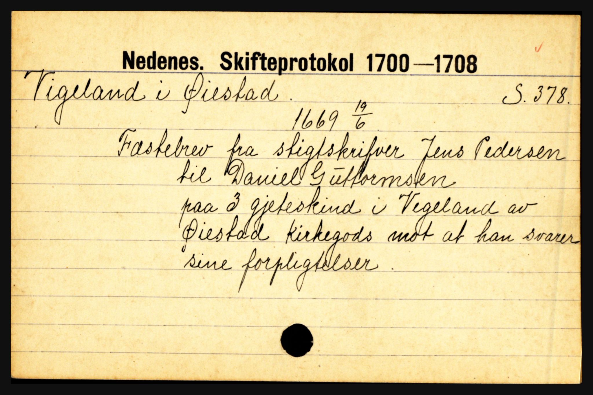 Nedenes sorenskriveri før 1824, AV/SAK-1221-0007/H, p. 33109