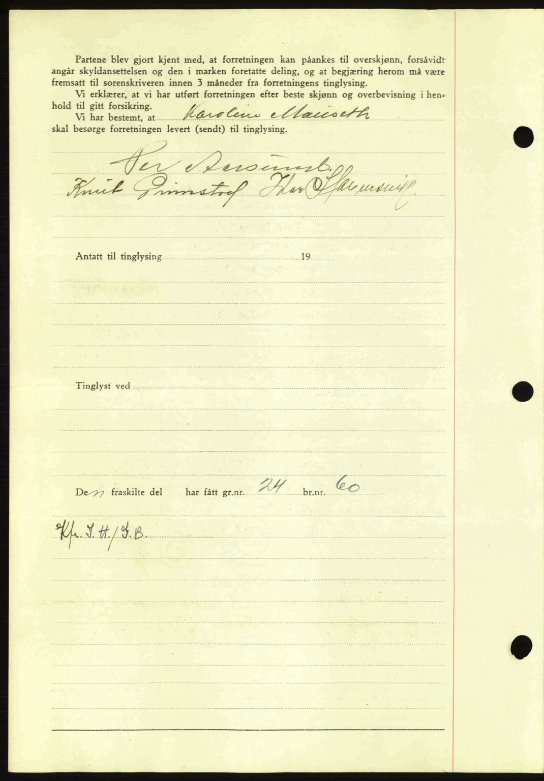 Nordmøre sorenskriveri, SAT/A-4132/1/2/2Ca: Mortgage book no. A90, 1941-1941, Diary no: : 1159/1941