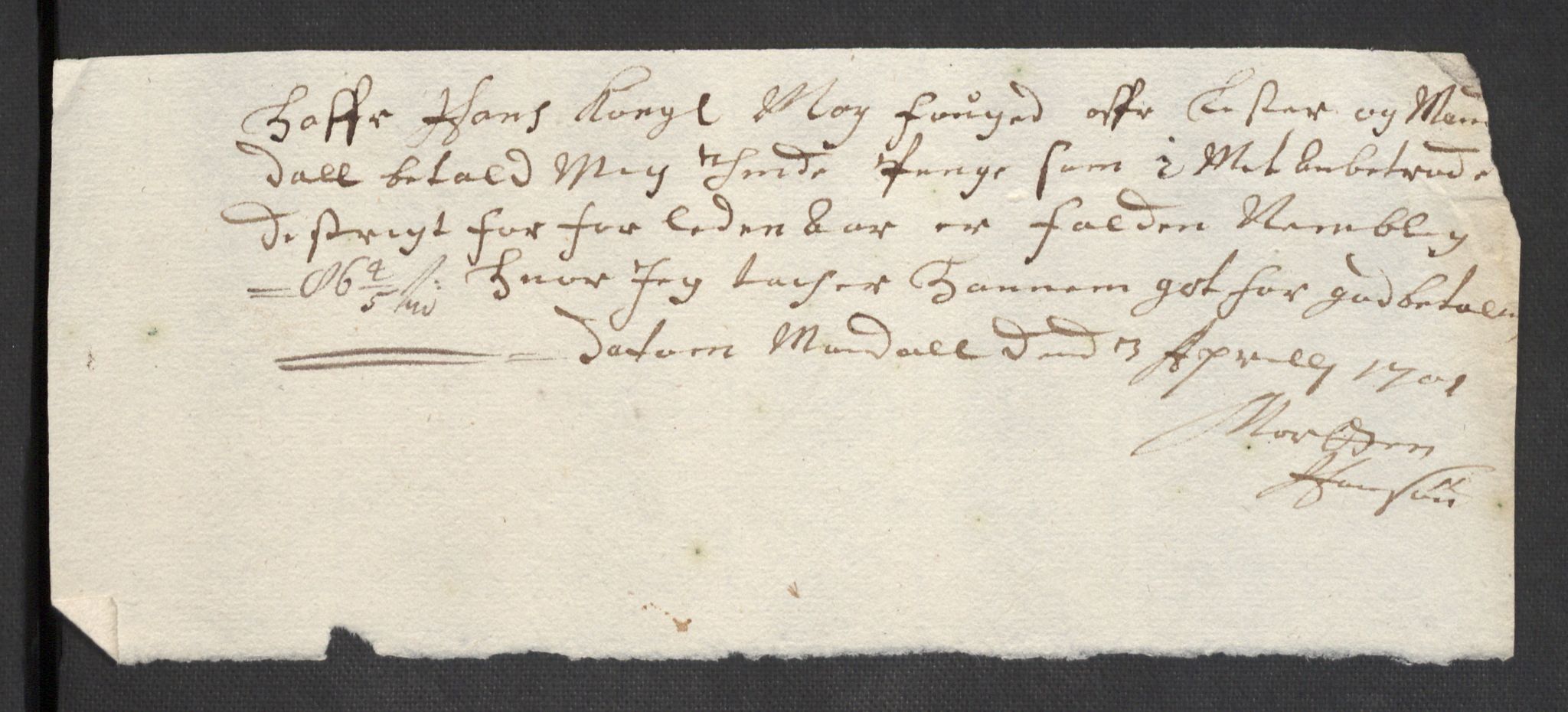 Rentekammeret inntil 1814, Reviderte regnskaper, Fogderegnskap, AV/RA-EA-4092/R43/L2548: Fogderegnskap Lista og Mandal, 1700, p. 235