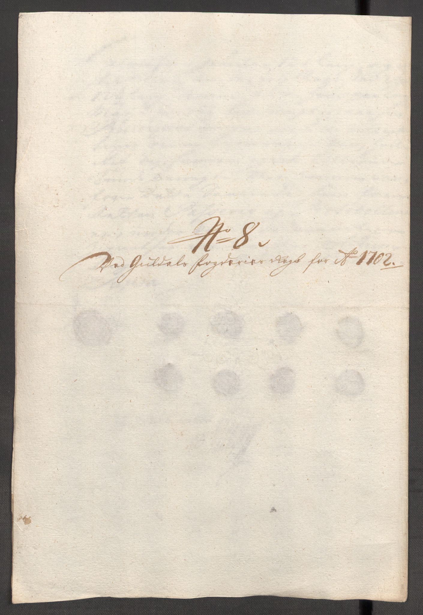 Rentekammeret inntil 1814, Reviderte regnskaper, Fogderegnskap, RA/EA-4092/R60/L3952: Fogderegnskap Orkdal og Gauldal, 1702, p. 313