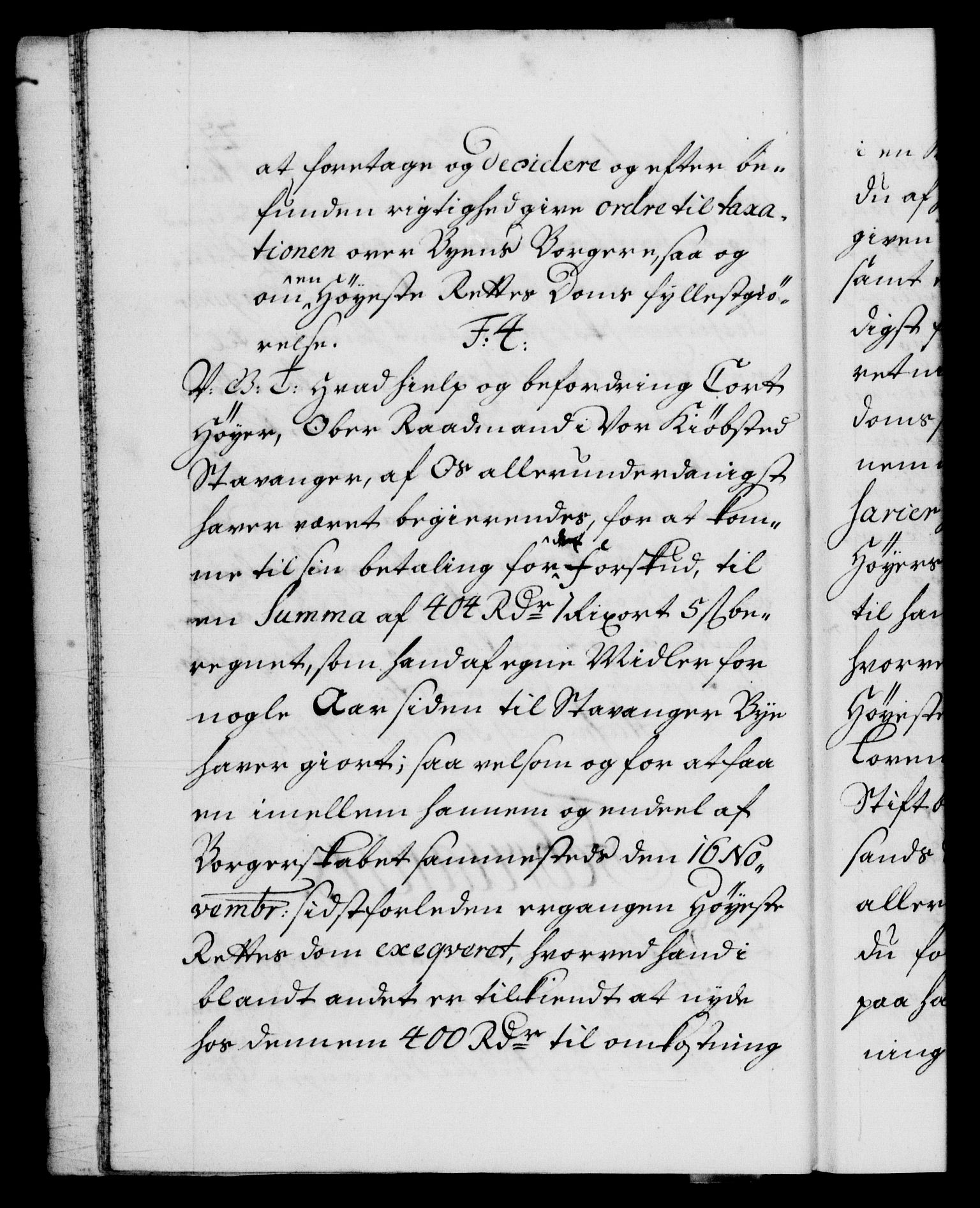 Danske Kanselli 1572-1799, AV/RA-EA-3023/F/Fc/Fca/Fcab/L0018: Norske tegnelser, 1707-1709, p. 22b