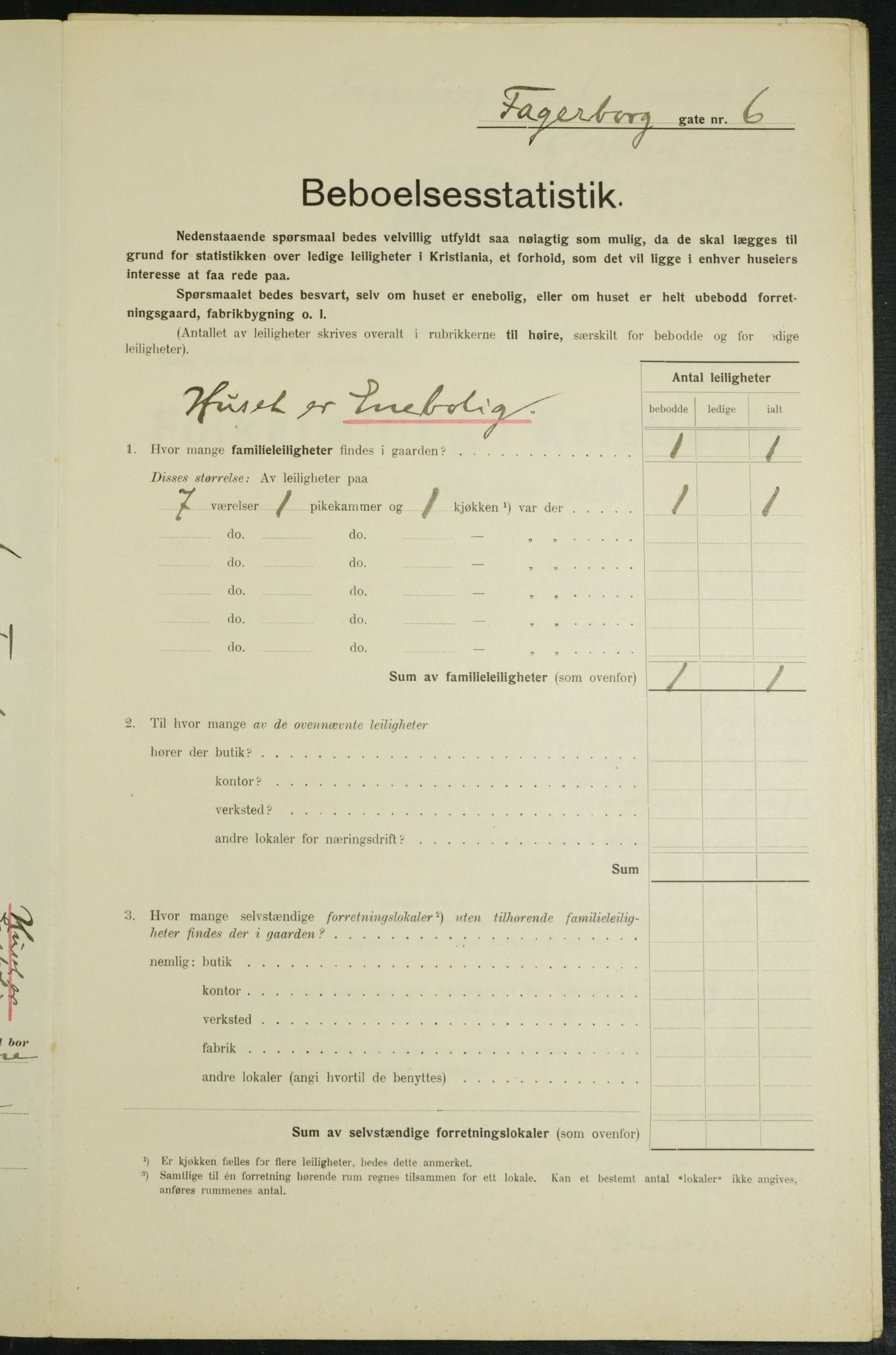 OBA, Municipal Census 1914 for Kristiania, 1914, p. 23084