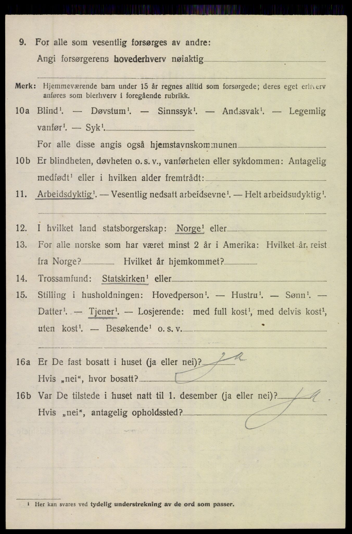 SAK, 1920 census for Øyestad, 1920, p. 4855
