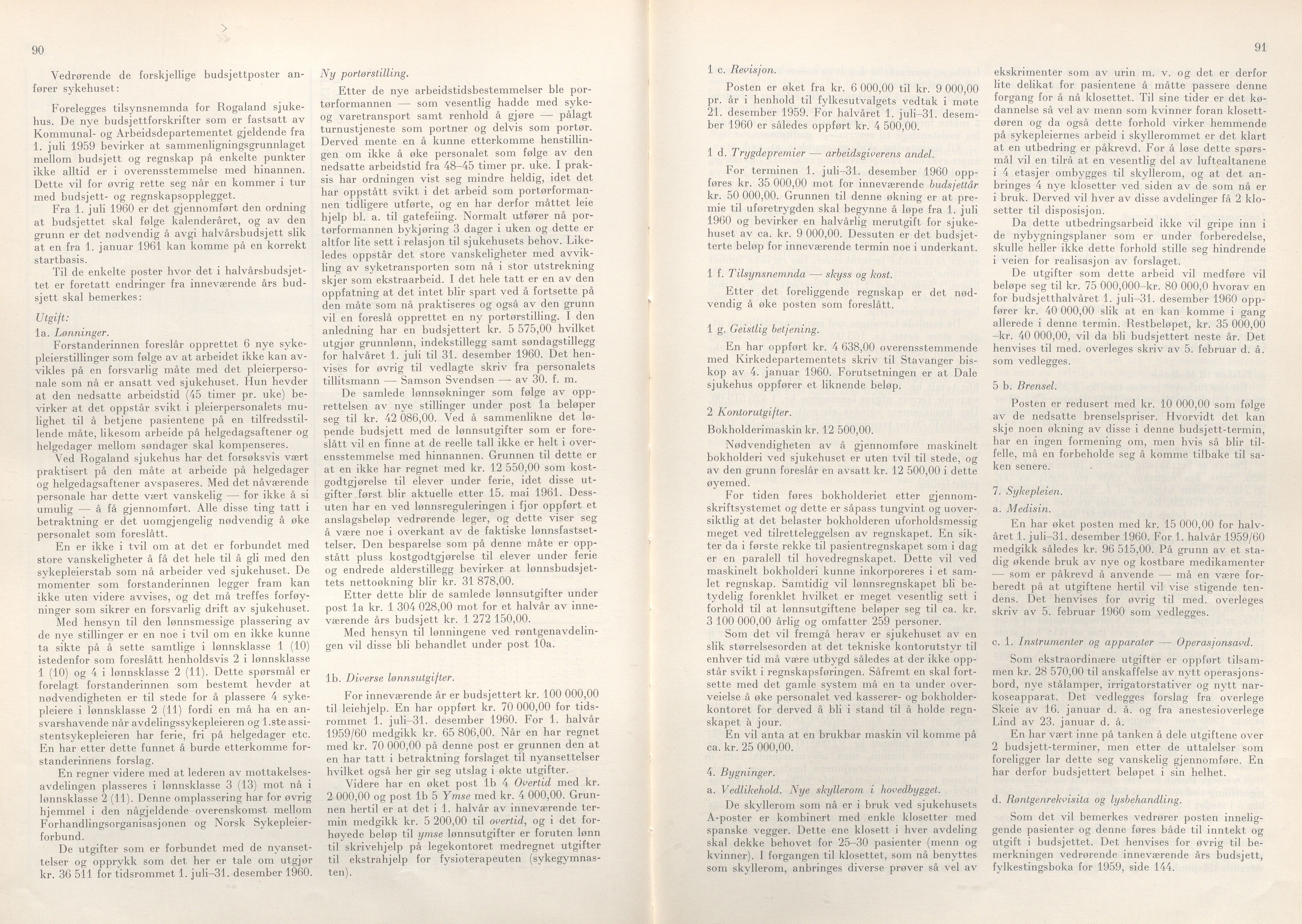 Rogaland fylkeskommune - Fylkesrådmannen , IKAR/A-900/A/Aa/Aaa/L0079: Møtebok , 1960, p. 90-91