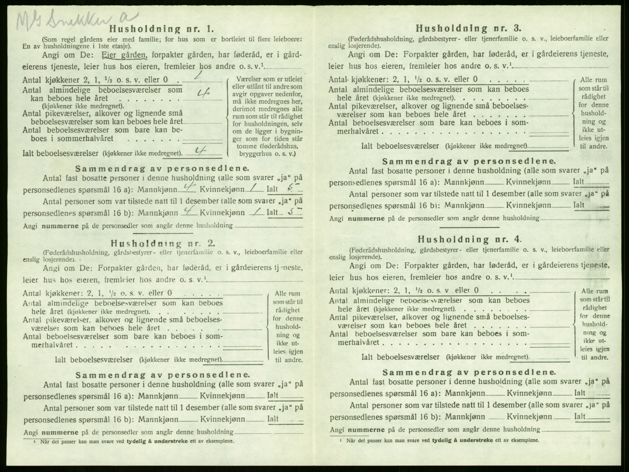 SAKO, 1920 census for Sandeherred, 1920, p. 1159