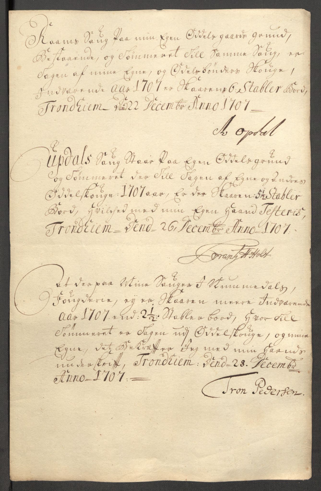 Rentekammeret inntil 1814, Reviderte regnskaper, Fogderegnskap, RA/EA-4092/R64/L4430: Fogderegnskap Namdal, 1707-1708, p. 118