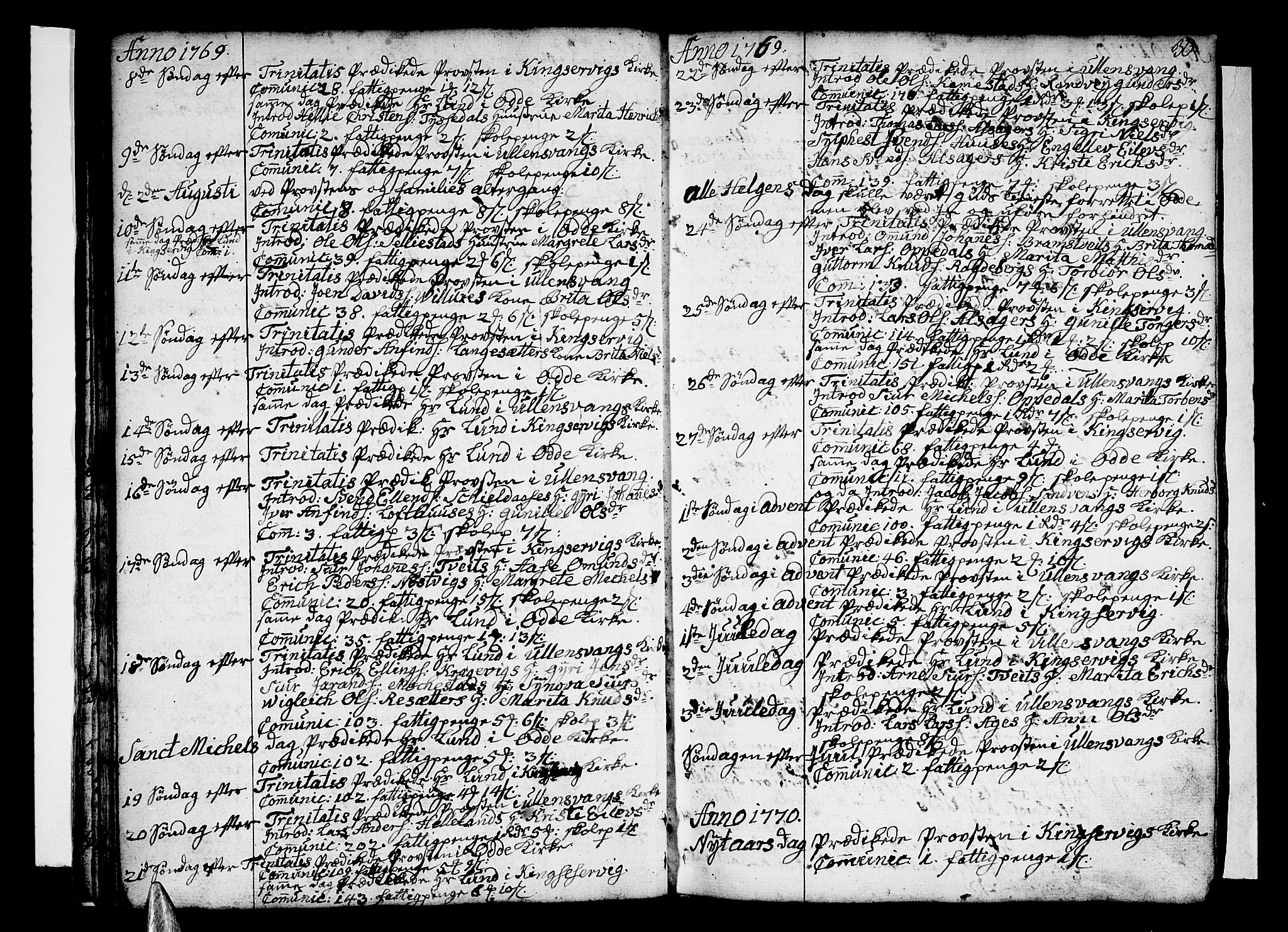 Ullensvang sokneprestembete, AV/SAB-A-78701/H/Haa: Parish register (official) no. A 6 /1, 1758-1788, p. 30