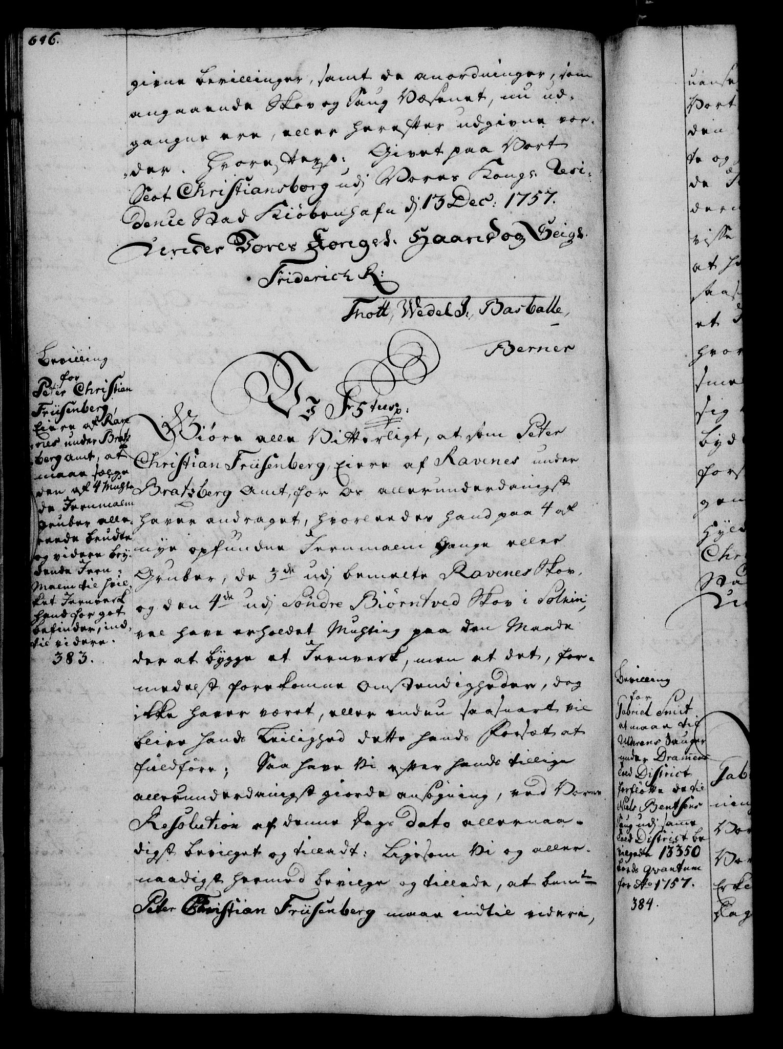 Rentekammeret, Kammerkanselliet, RA/EA-3111/G/Gg/Gga/L0006: Norsk ekspedisjonsprotokoll med register (merket RK 53.6), 1749-1759, p. 646